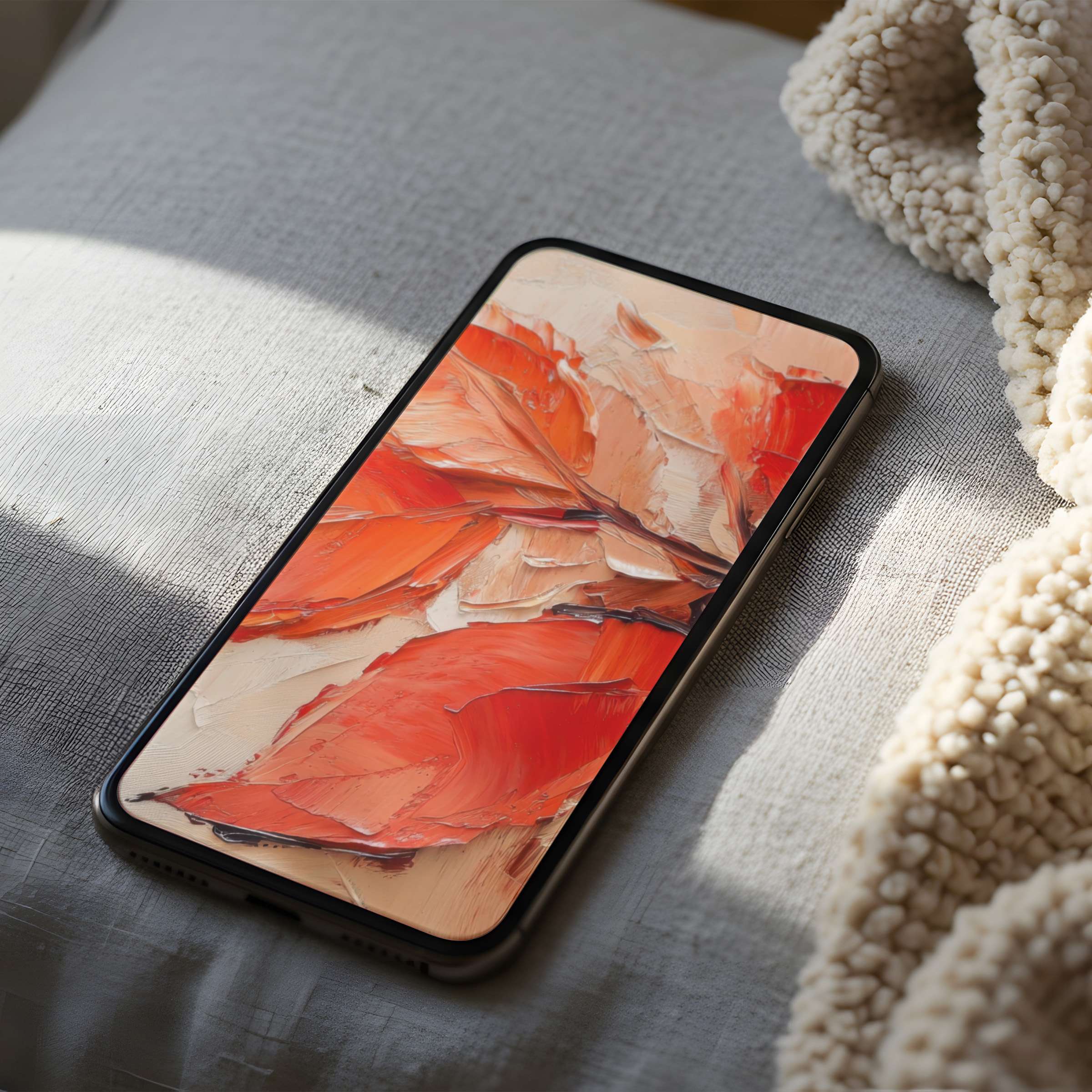 Elegant phone wallpaper featuring calming warm hues in an abstract design suitable for iPhone and android phones high resolution download
