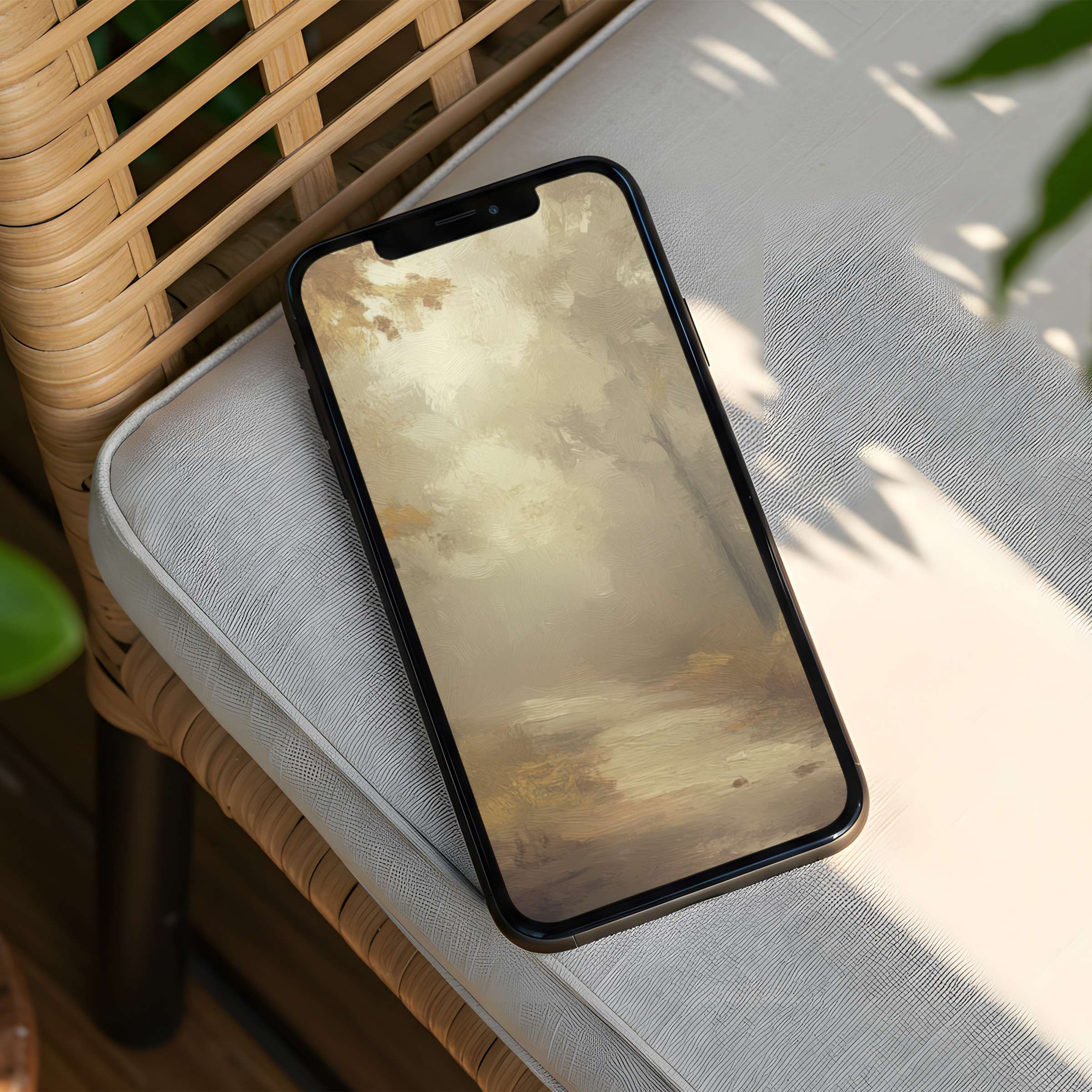Calm earthy tones with abstract texture create an inspiring iPhone background for instant download and phone mindfulness enjoyment