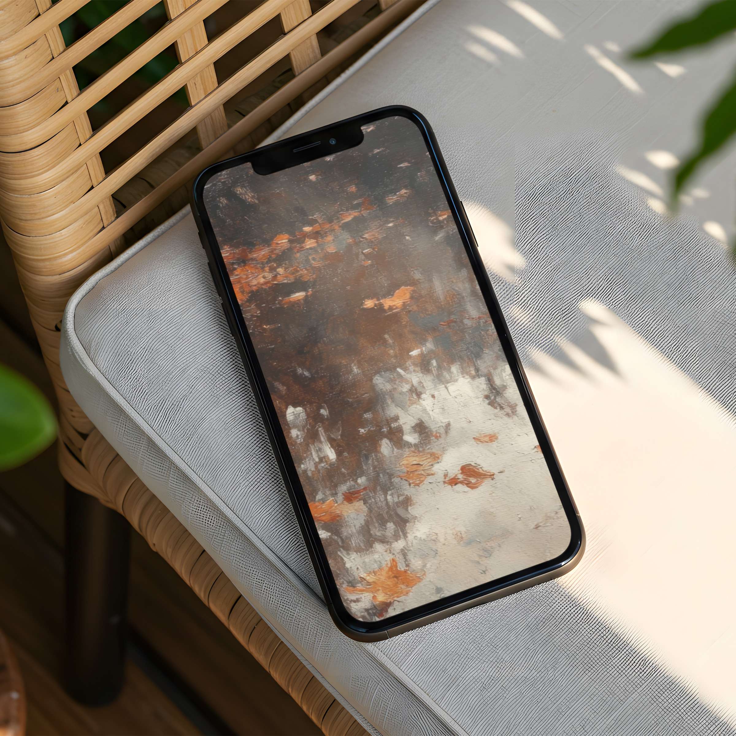 Elegant abstract iPhone background with earthy tones evokes calm and inspiration perfect for phone decor instant download today