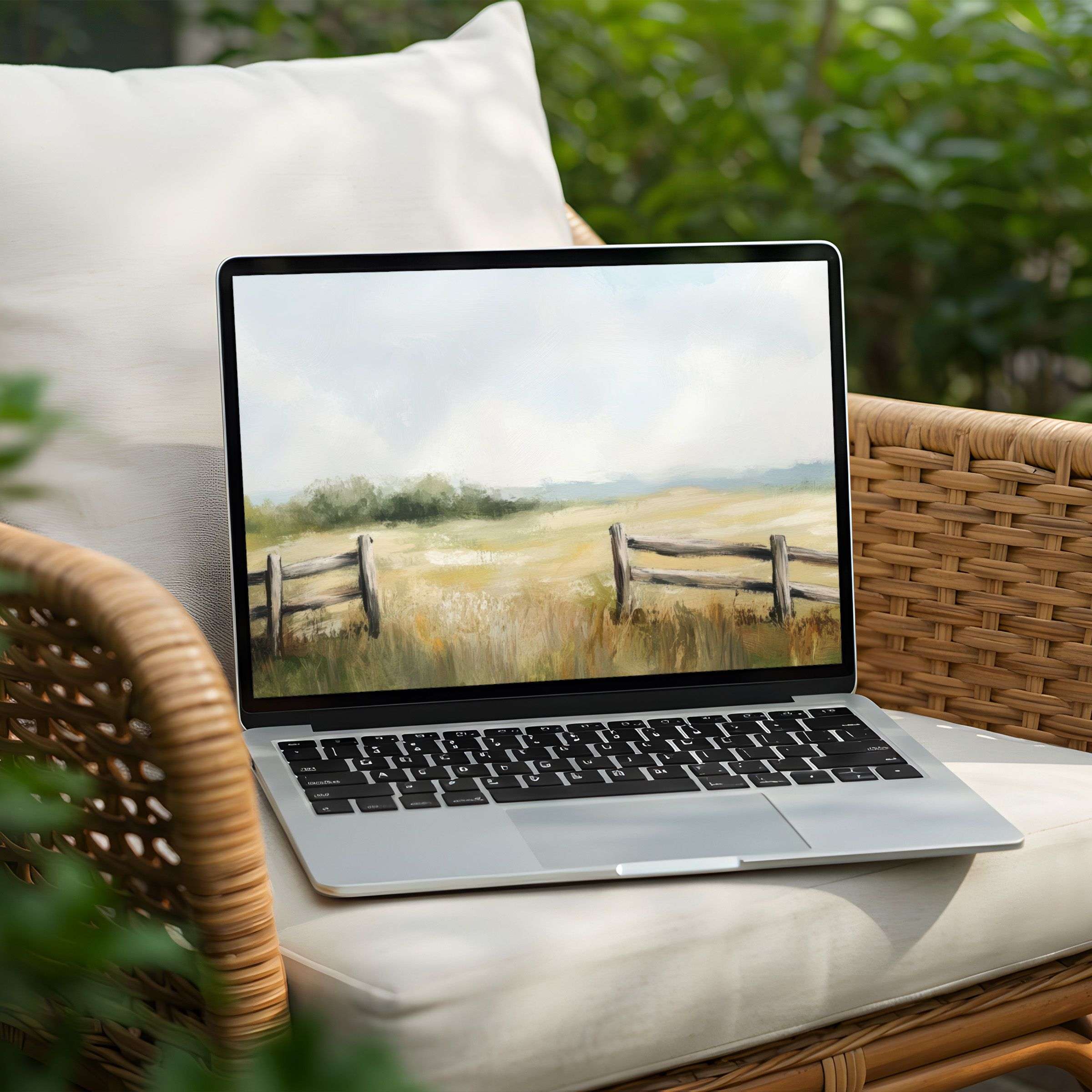 Serene countryside desktop background available for instant download on your PC or Laptop for calm and elegant inspiration