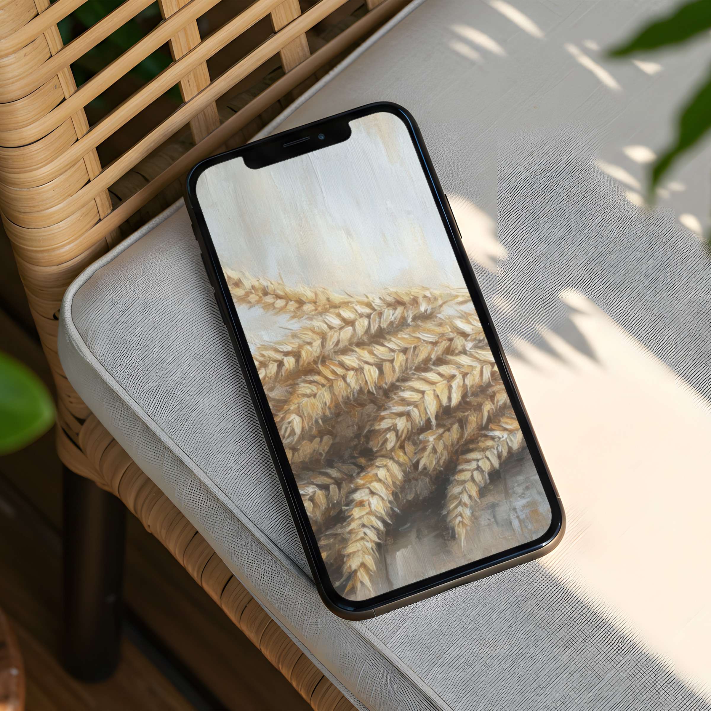 Wheat field iPhone background offers calm inspiration with instant download for phone users seeking elegant, mindful design