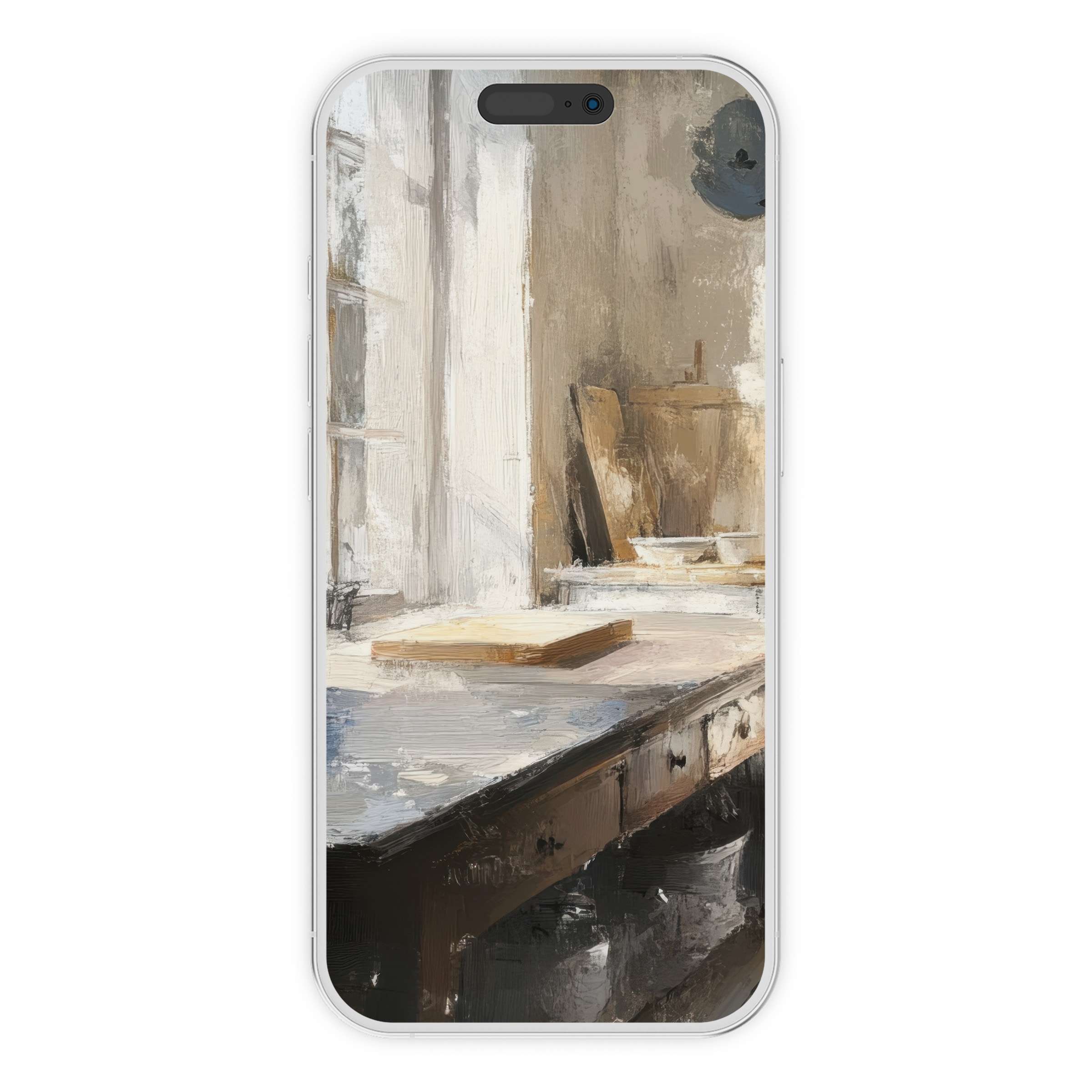 Warm tones and rustic textures grace this farmhouse iPhone wallpaper, a digital download offering a serene phone background suitable for Android too