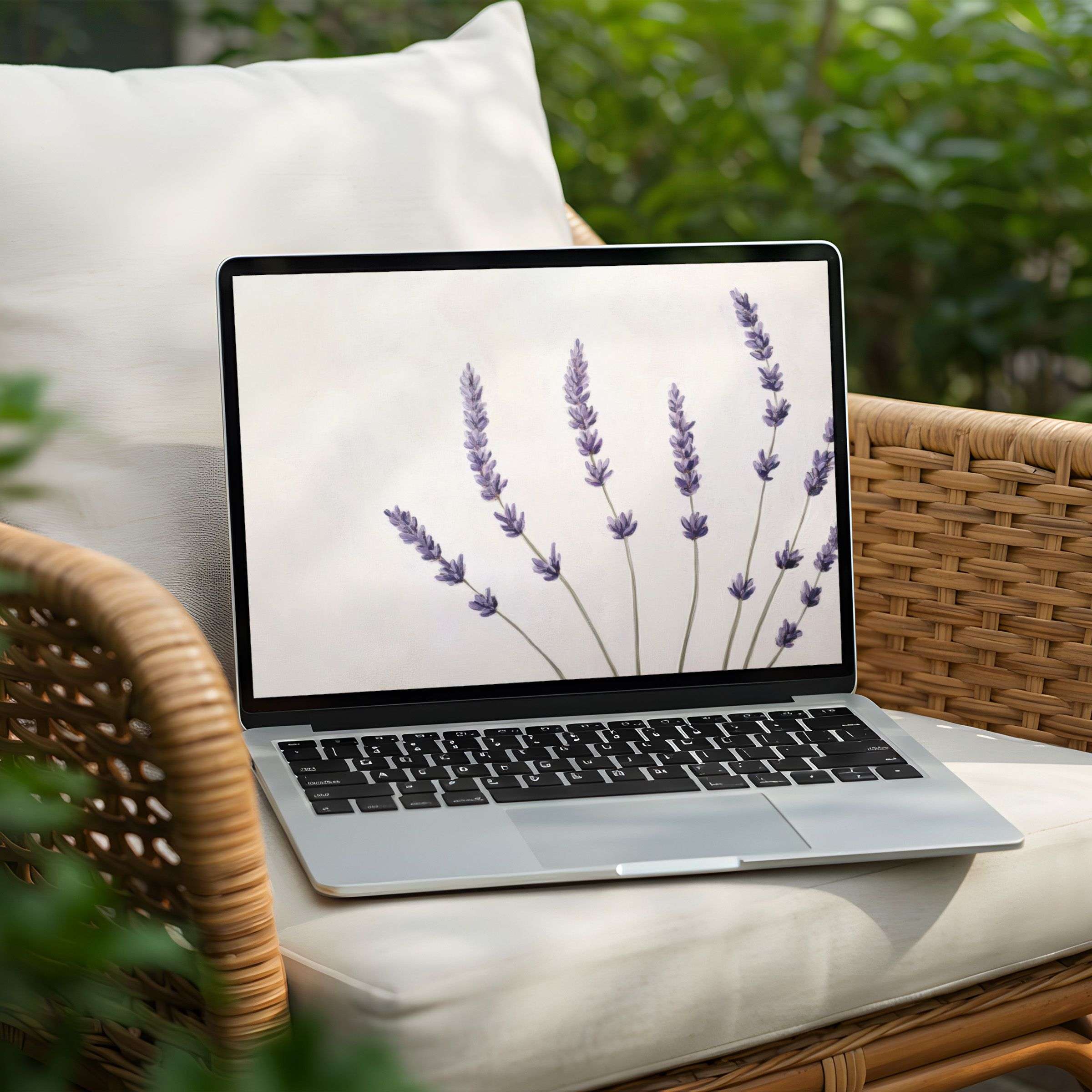 Lavender art desktop background instant download for PC and Laptop inspires calm and elegance with its serene aesthetic