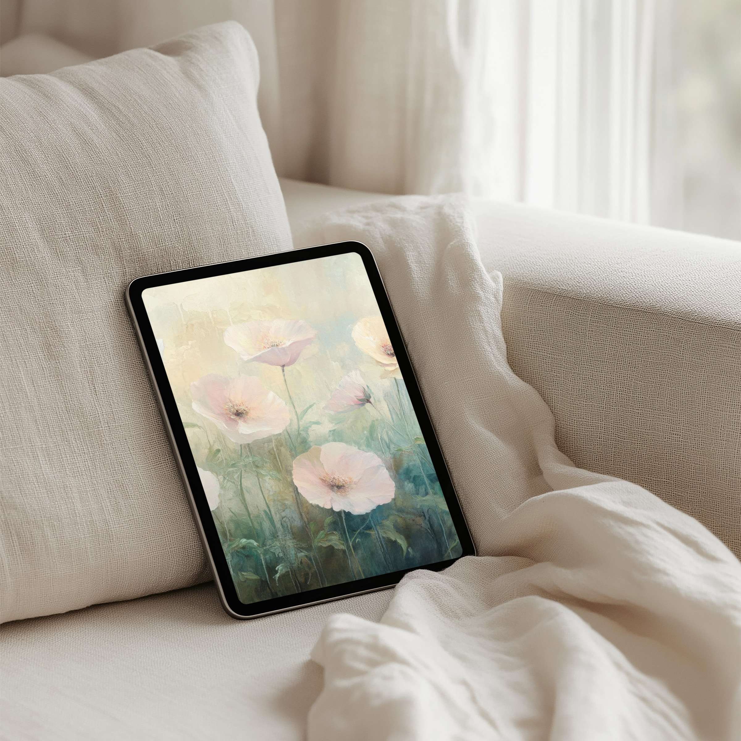 Elegant floral iPad background for instant download inspires calm and mindfulness perfect for any tablet including Android or Samsung
