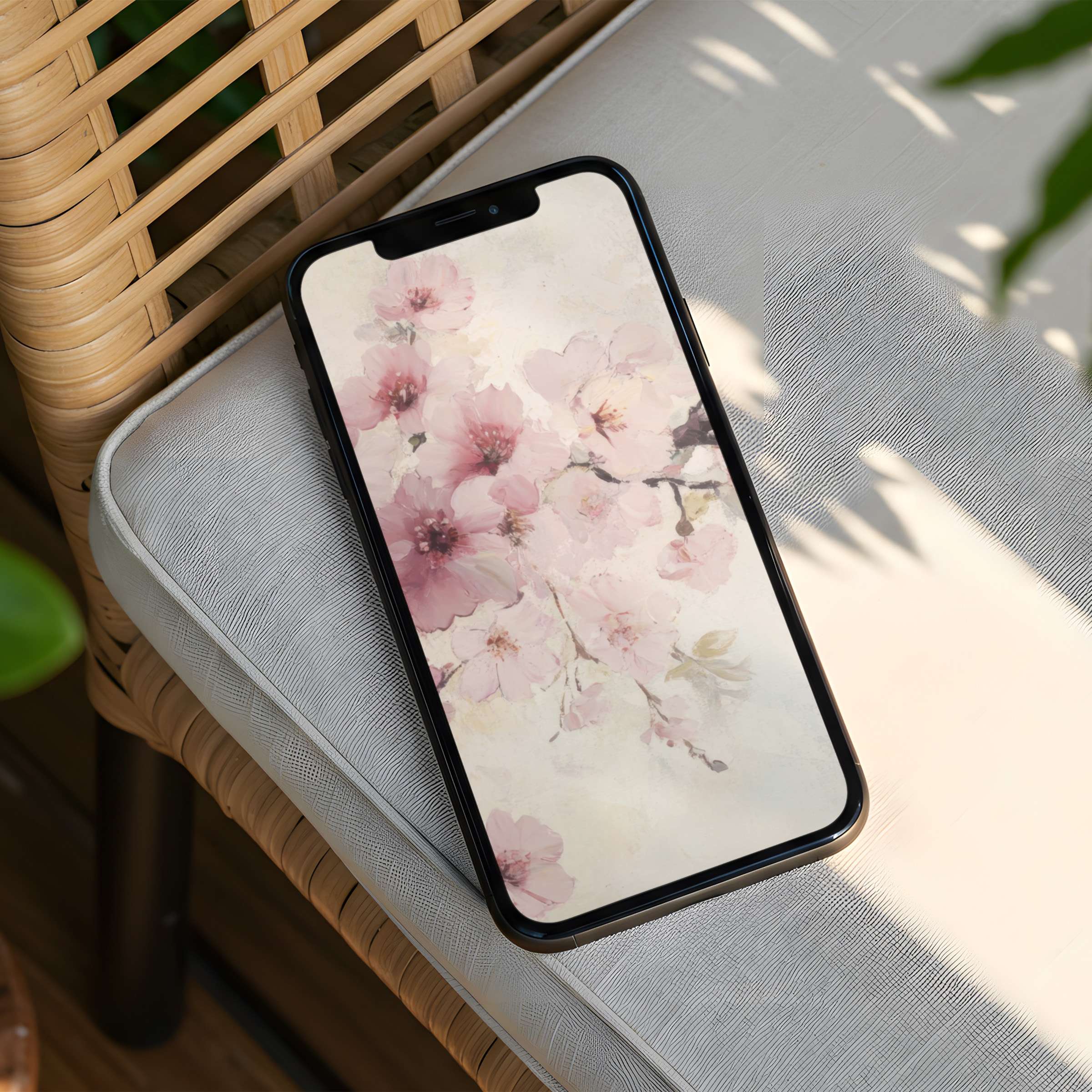 Soft pink blossoms iPhone background offers calm elegance for instant download to fit any phone inspiring mindfulness and beauty