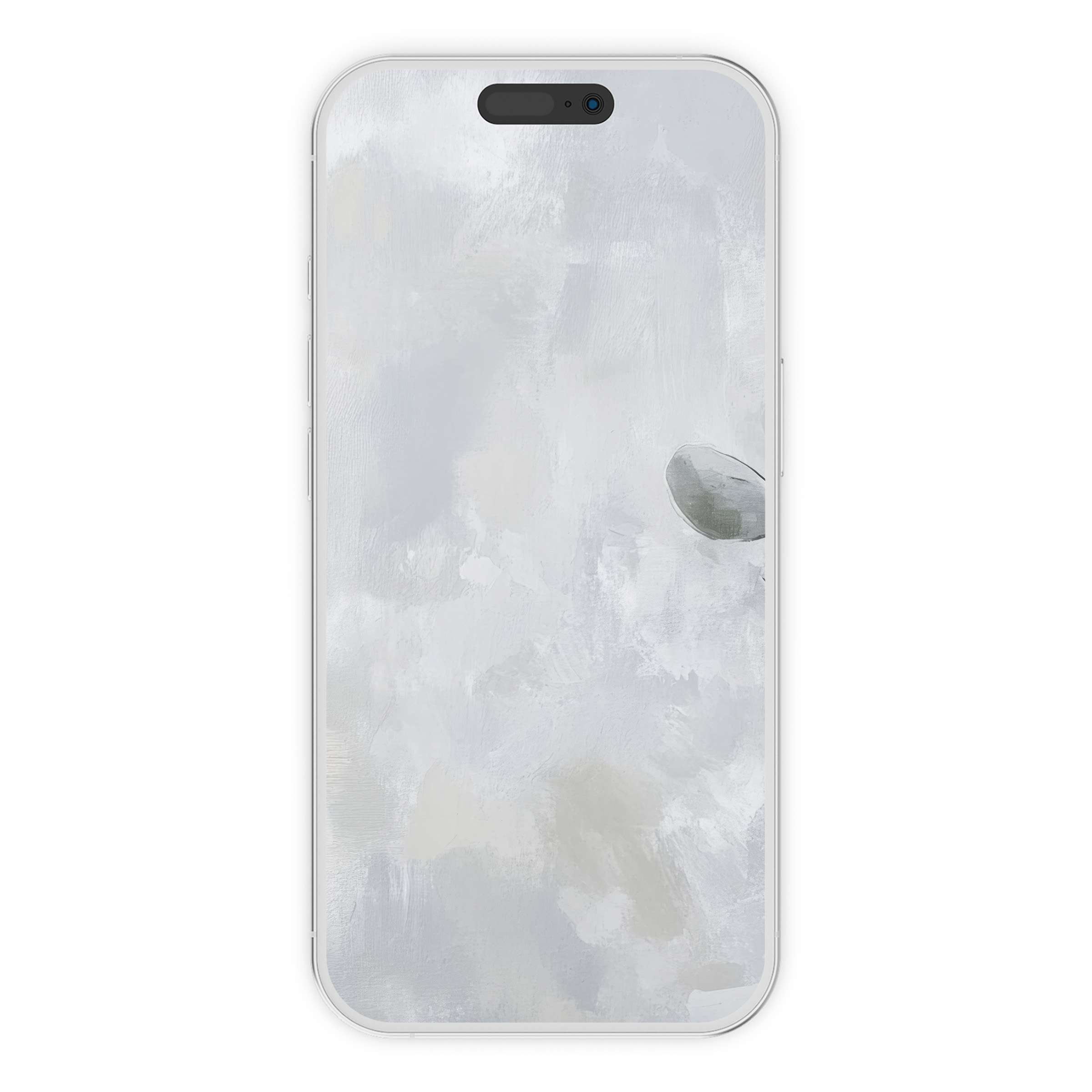 Soft abstract floral iPhone wallpaper in serene pastels offers a calming digital download for a stylish phone background upgrade