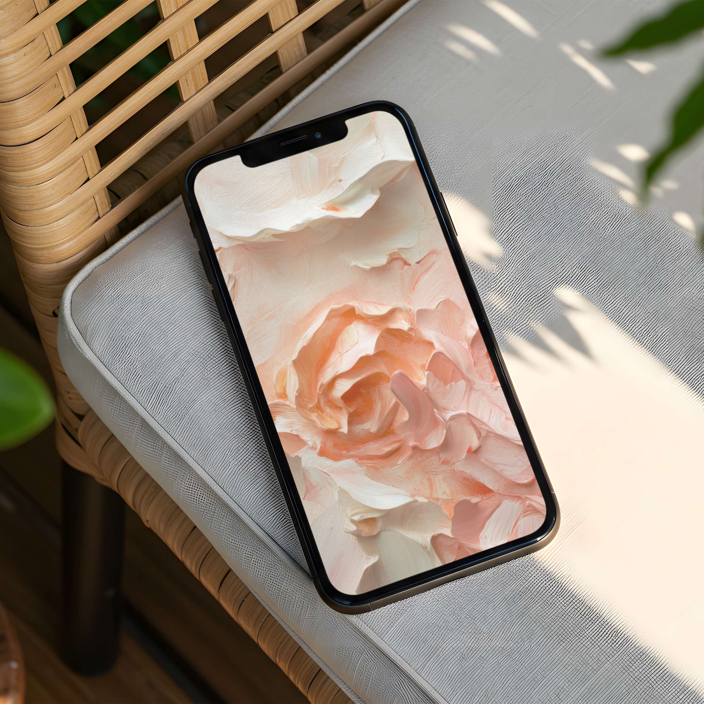 Elegant iPhone background with pastel floral art evokes calm and mindfulness perfect for instant download on any phone