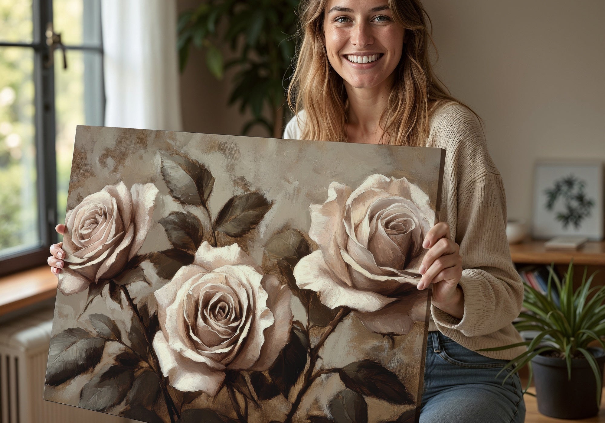 Spring Frame TV Art featuring a peaceful riverside landscape with soft sunlight, lush green trees, and calm reflections - bringing freshness and serenity to modern living spaces.