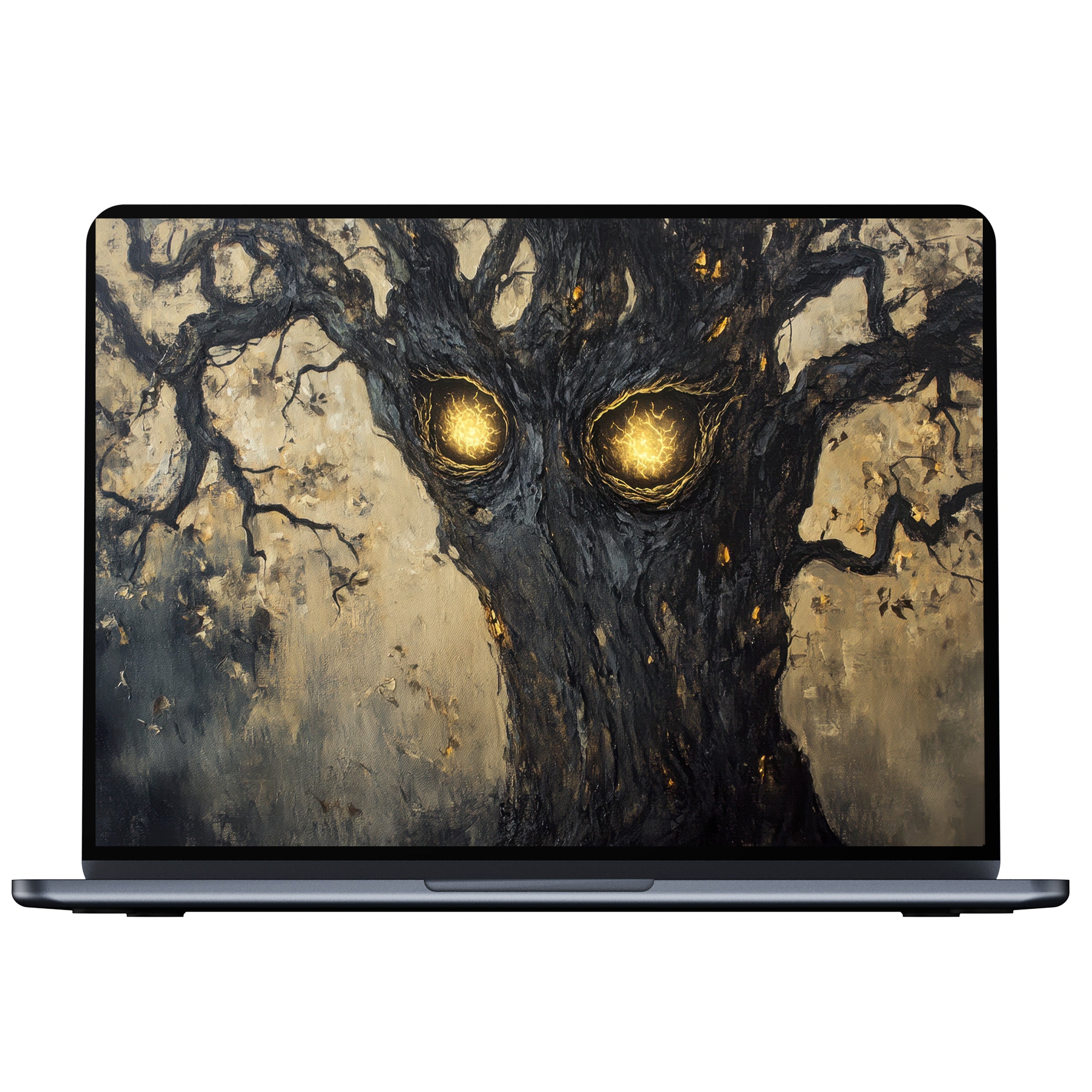 Evoke elegance with this halloween desktop wallpaper featuring a mystical tree for PC or laptop digital download artistry
