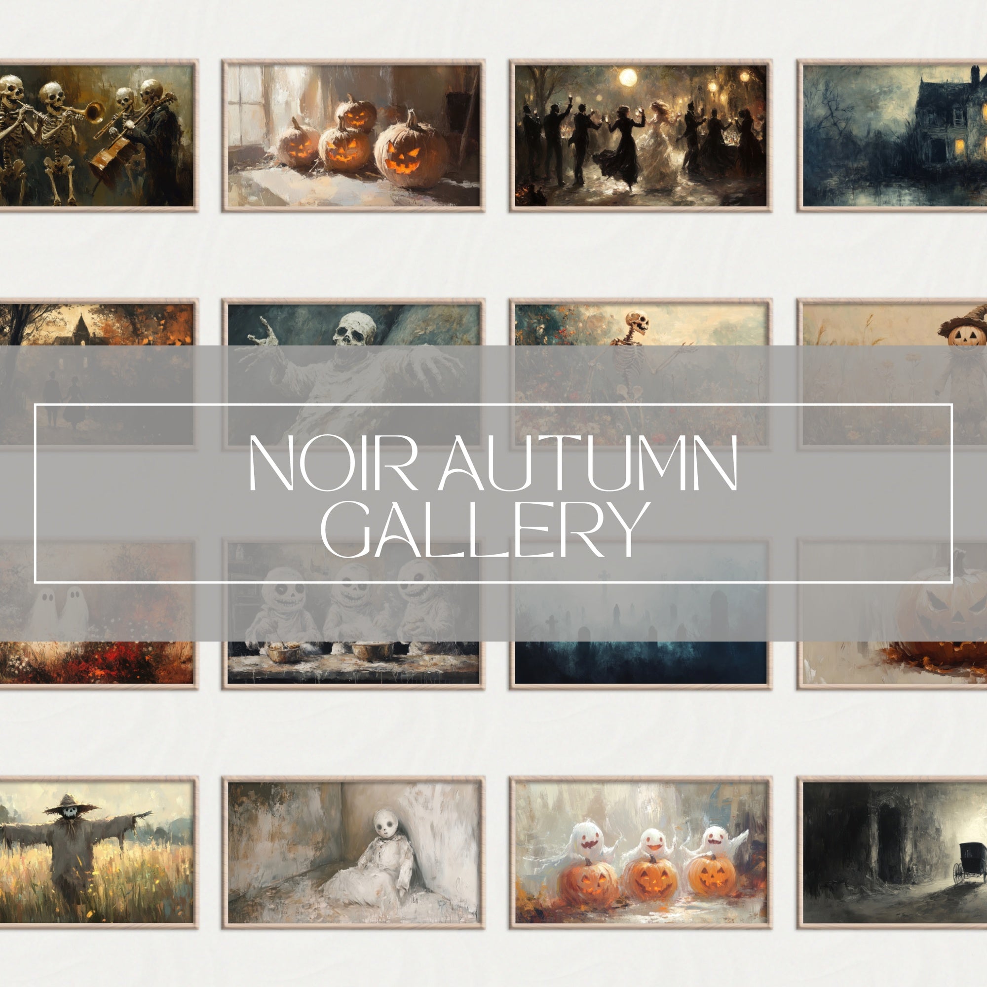 101 Halloween Frame TV Art Set - digital download for Samsung Frame TV, curated spooky wall art by Gallery Flair
