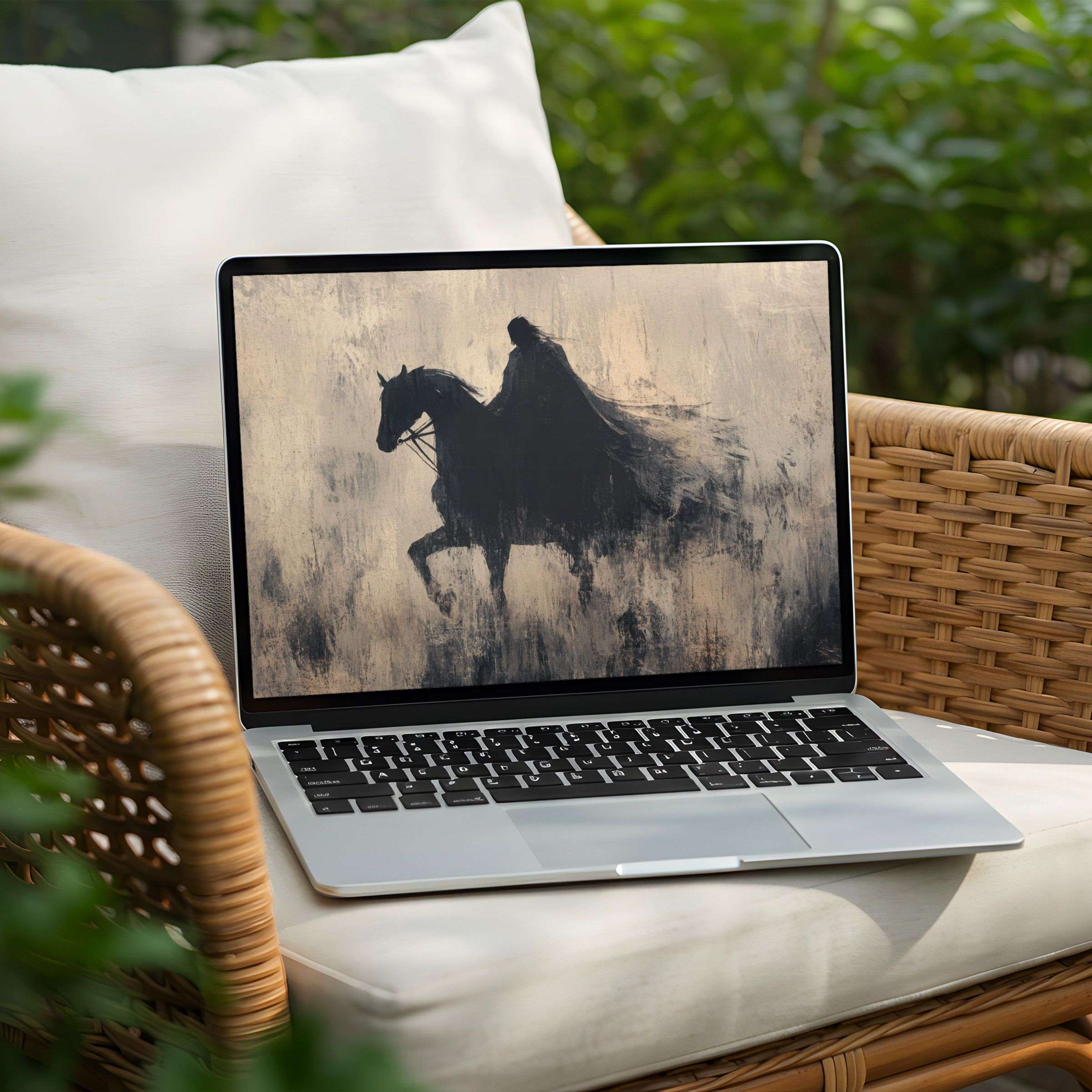 Download an elegant desktop background featuring a majestic horse silhouette for PC or Laptop to inspire calm and mindfulness