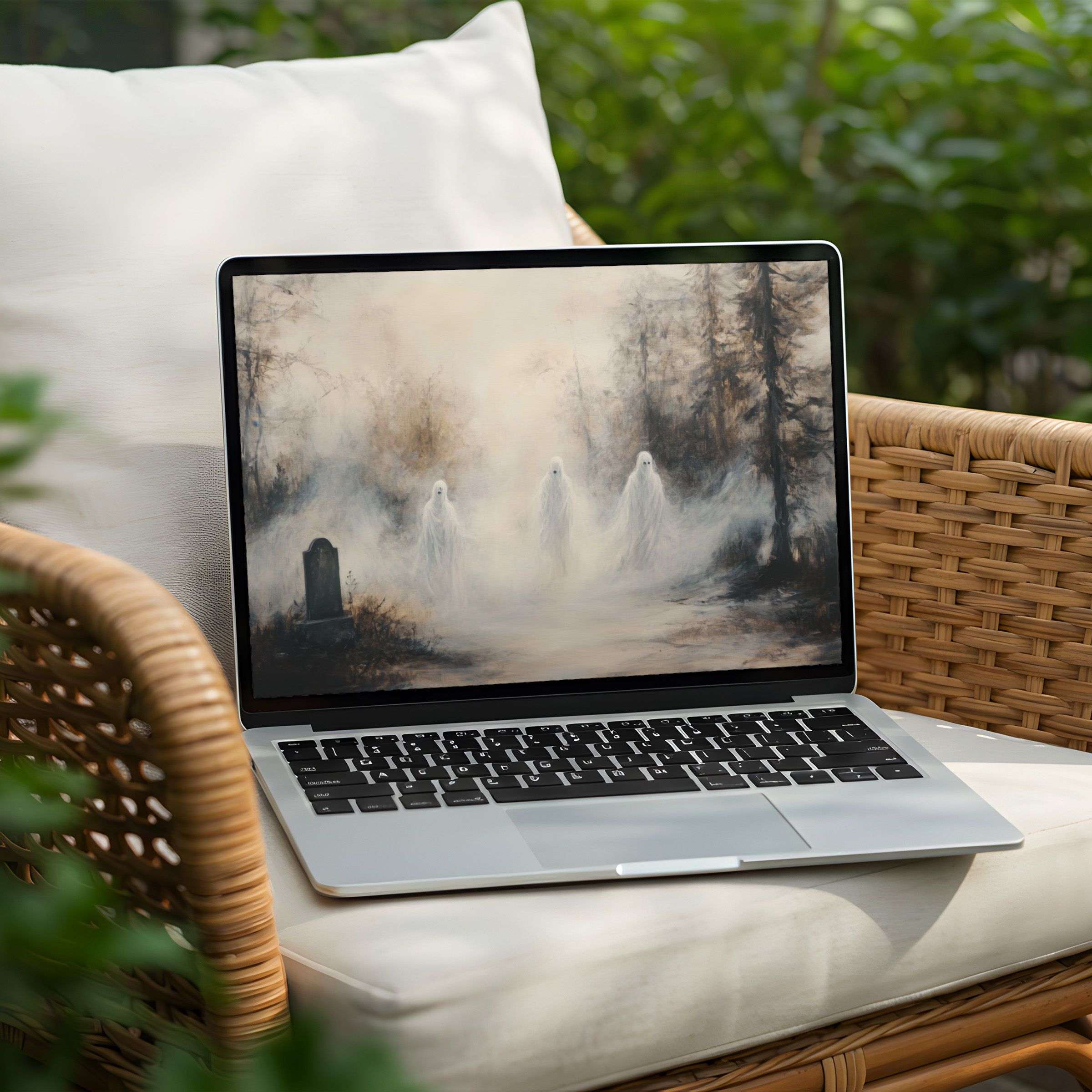 Elegant forest desktop background for PC and Laptop offers instant download inspiring calm and mindfulness with serene tones