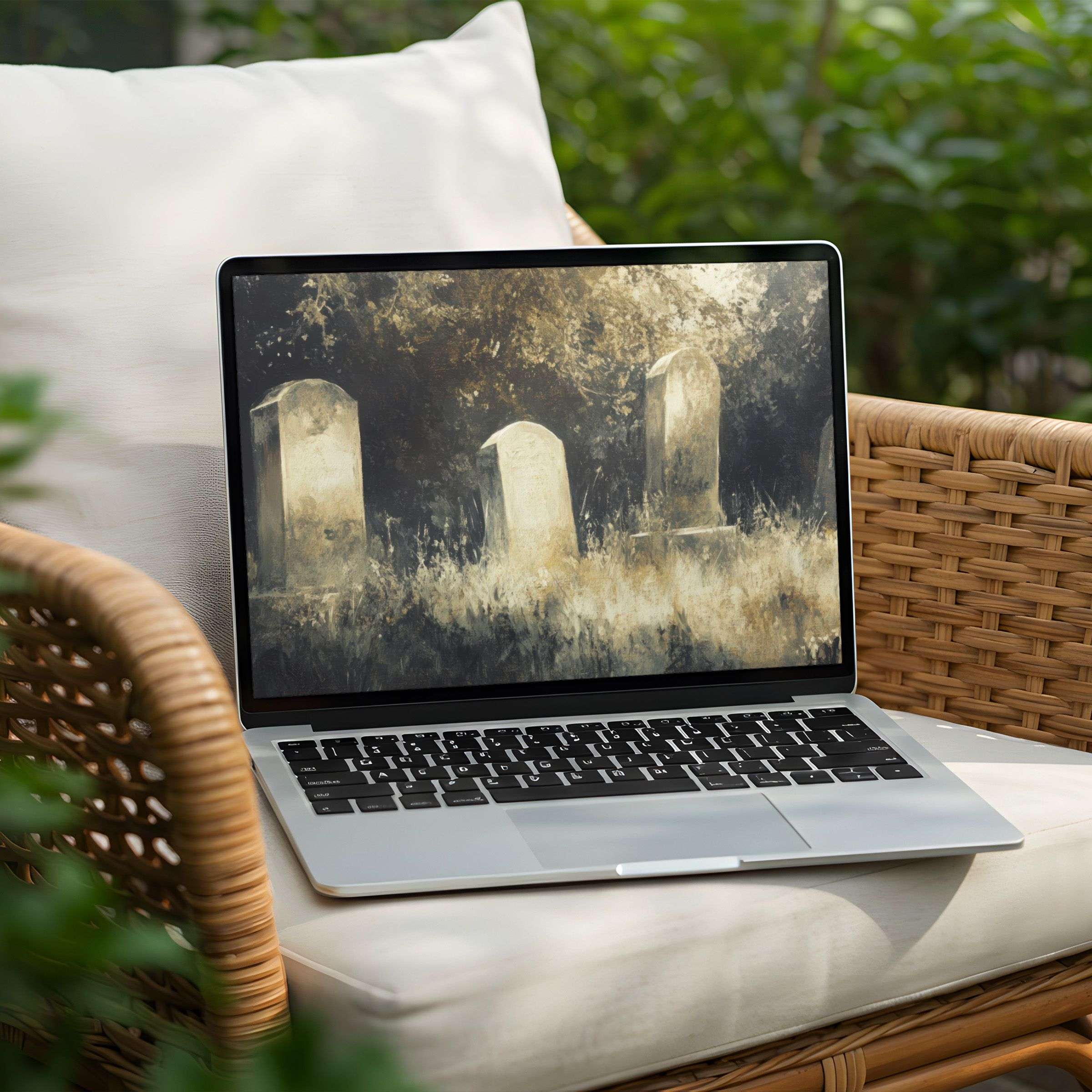 Inspirational desktop background on PC laptop with serene landscape art available for instant download enhancing calm and mindfulness