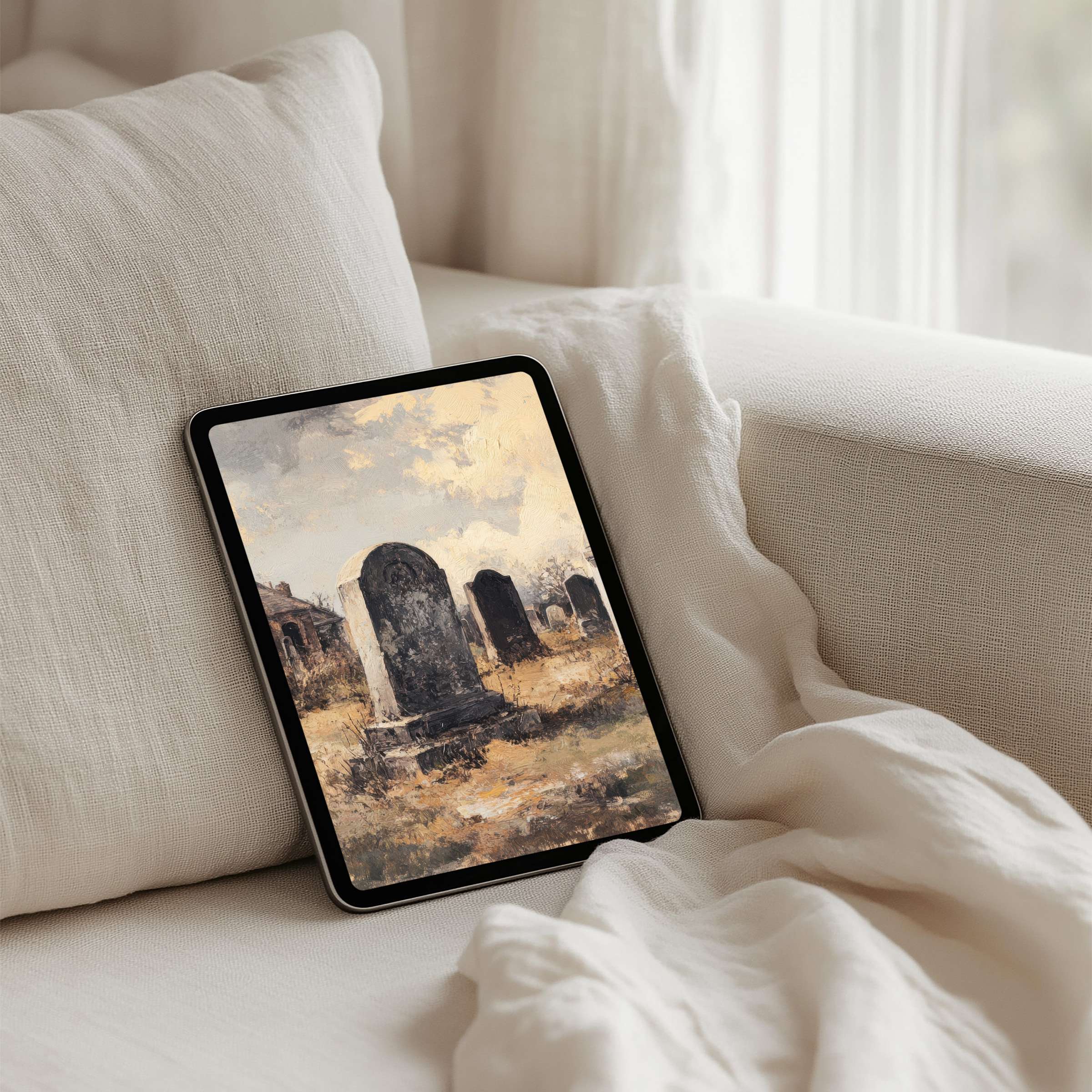 Elegant iPad background showcasing serene landscape art offers instant download for tablet users seeking calm and mindful inspiration