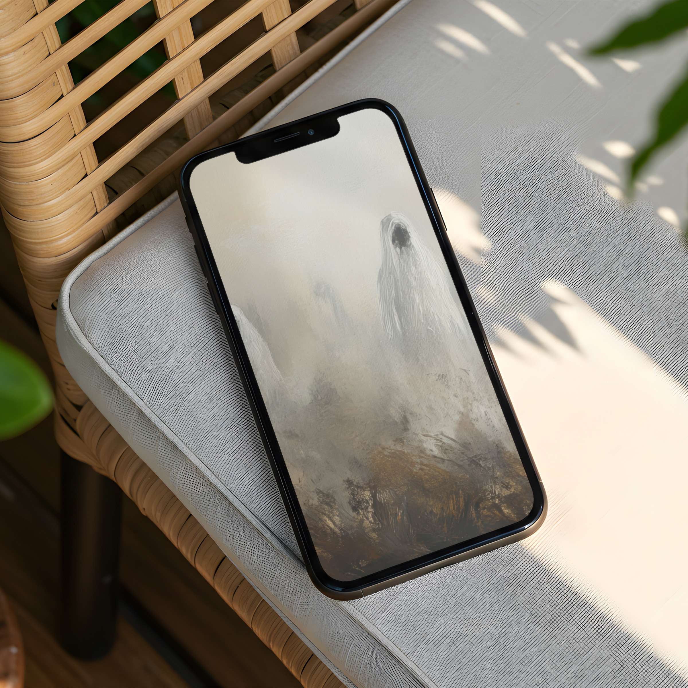 Elegant misty landscape iPhone background offers calm inspiration with instant download for phone screens and sustainable style