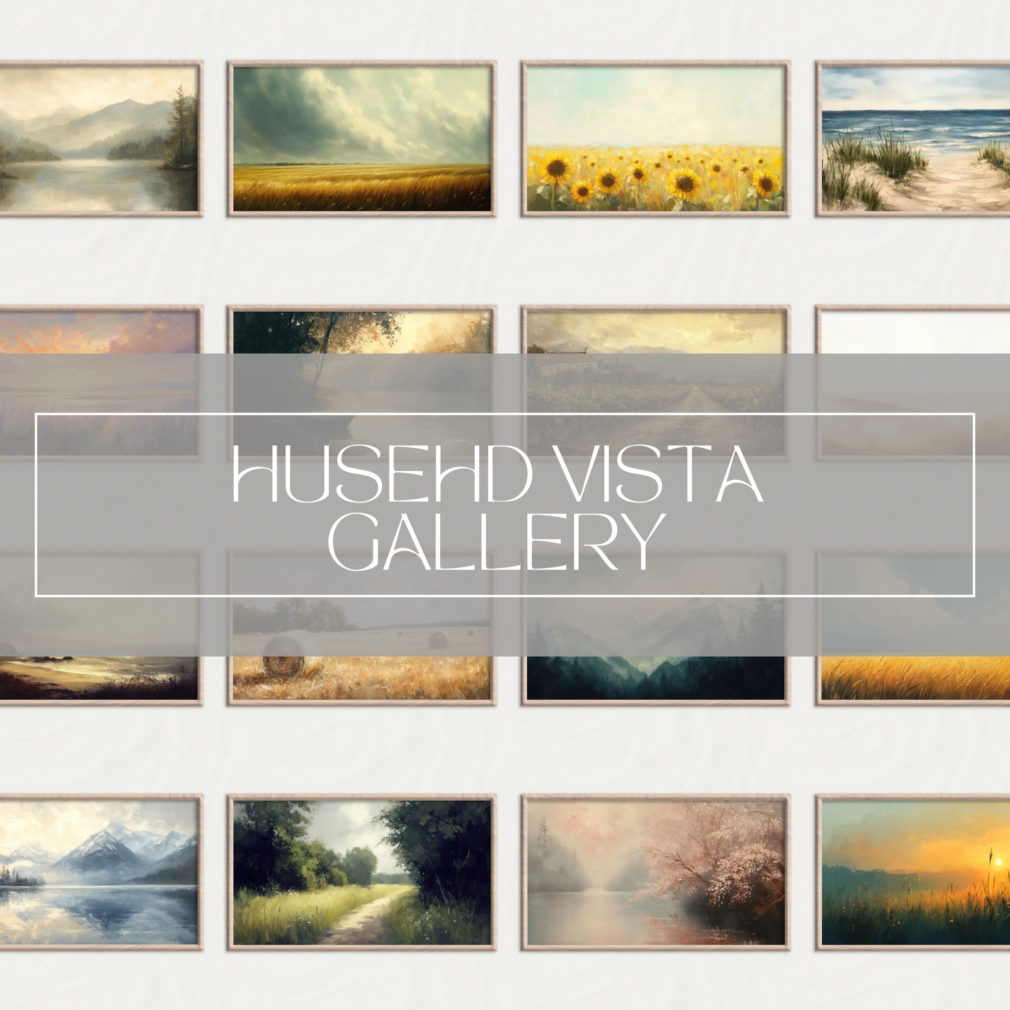 101 Landscape Frame TV Art Set - digital download for Samsung Frame TV, curated scenic wall art by Gallery Flair