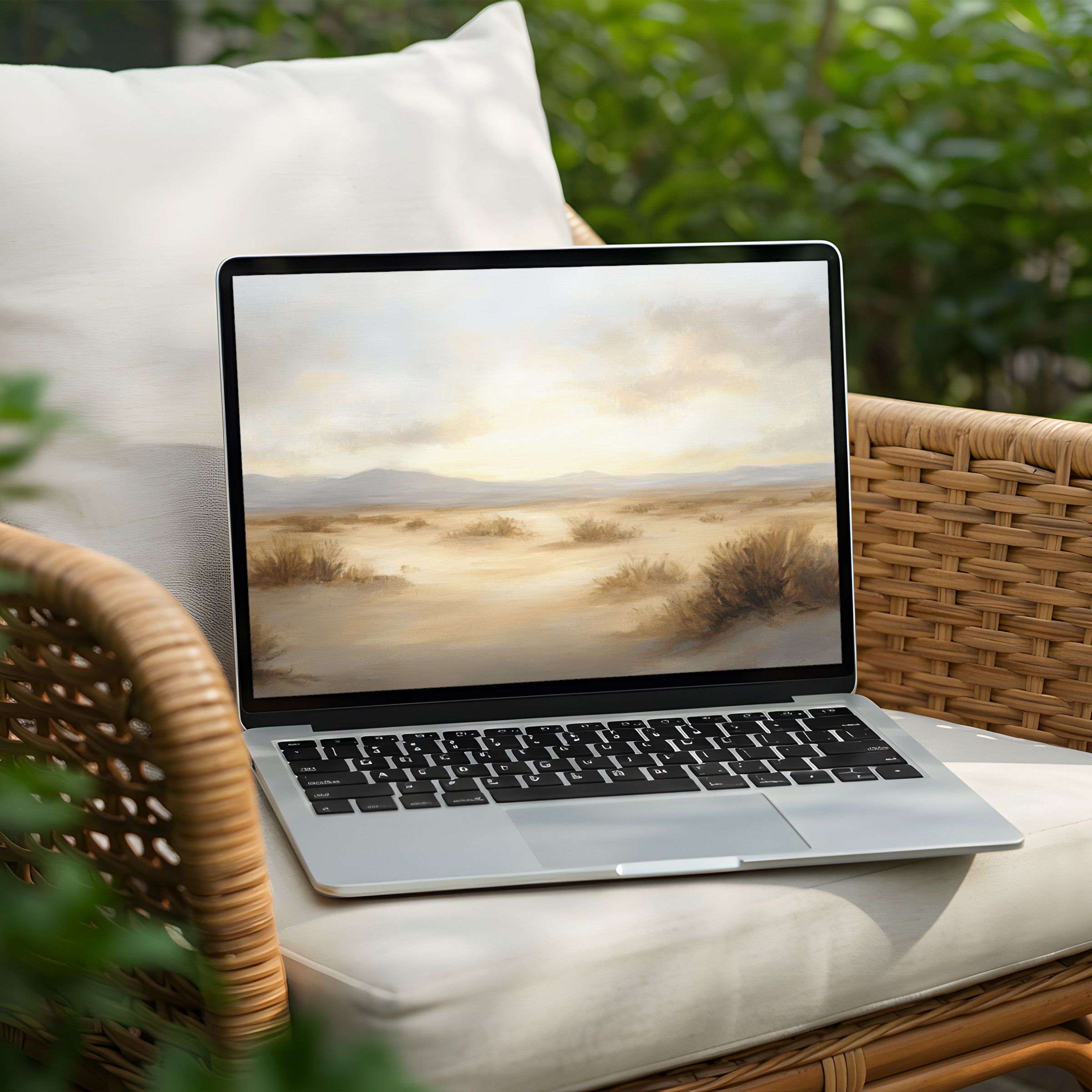 Elegantly inspire calm with a serene desert landscape desktop background for instant download on your PC or Laptop screen