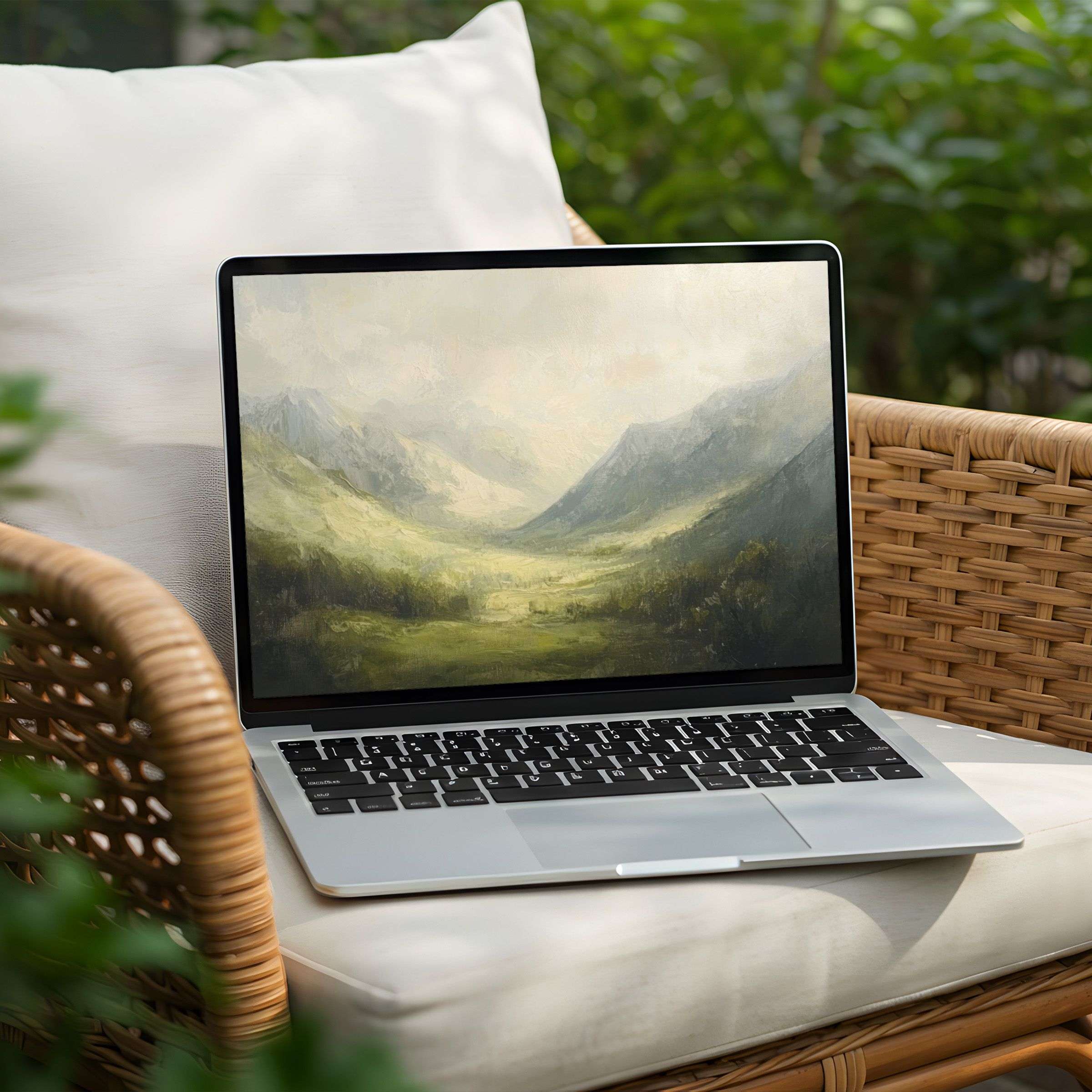 Serene landscape desktop background for PC and Laptop instant download to inspire calm, elegance, and mindfulness in your space