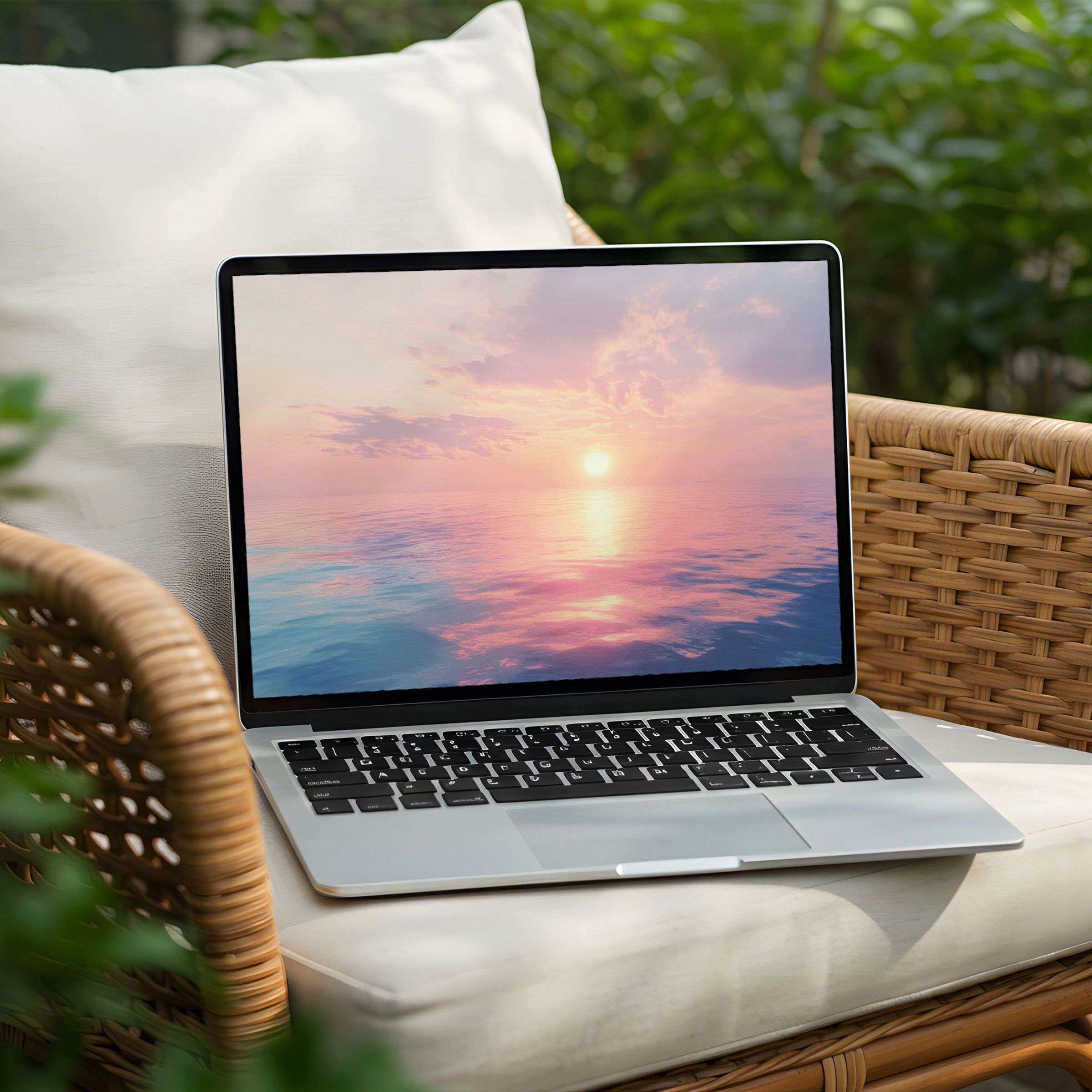 Download this tranquil sunset desktop background for PC or Laptop instant download create a calming and elegant workspace