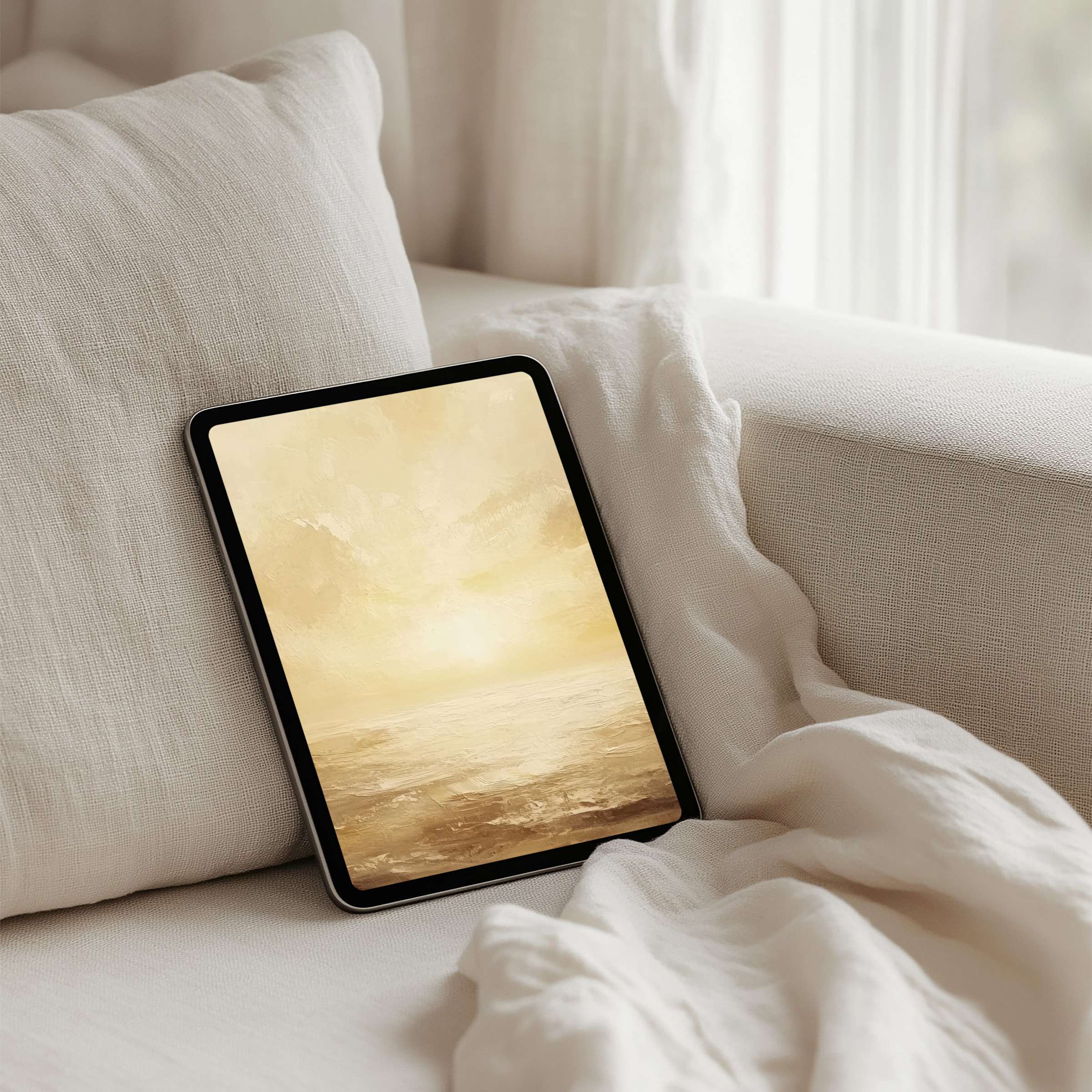 Elegant watercolor iPad background exudes calm, fitting Samsung and Android tablets Enjoy instant download for mindful inspiration