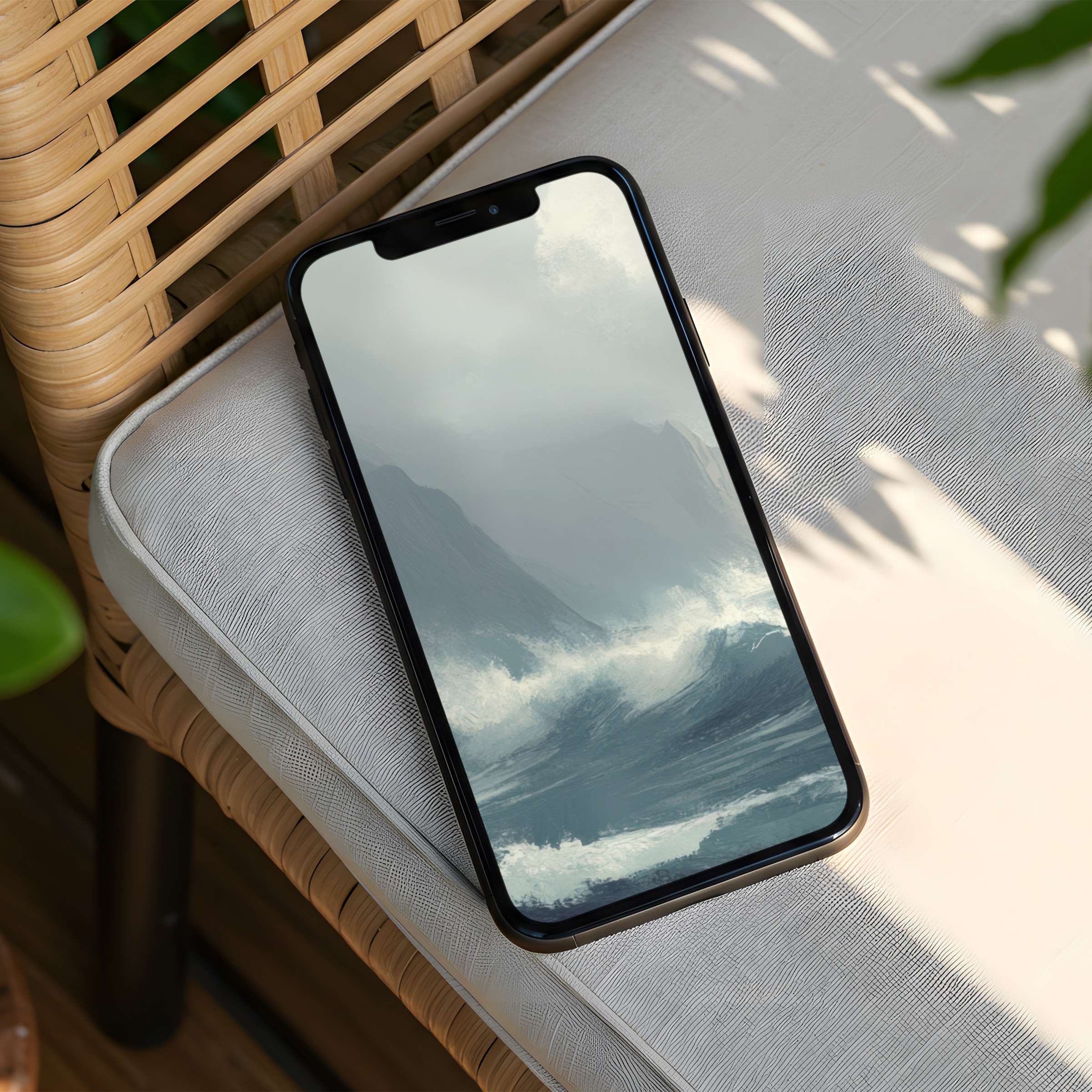 Elegant iPhone background featuring serene ocean waves for instant download on your phone inspiring calm and mindfulness