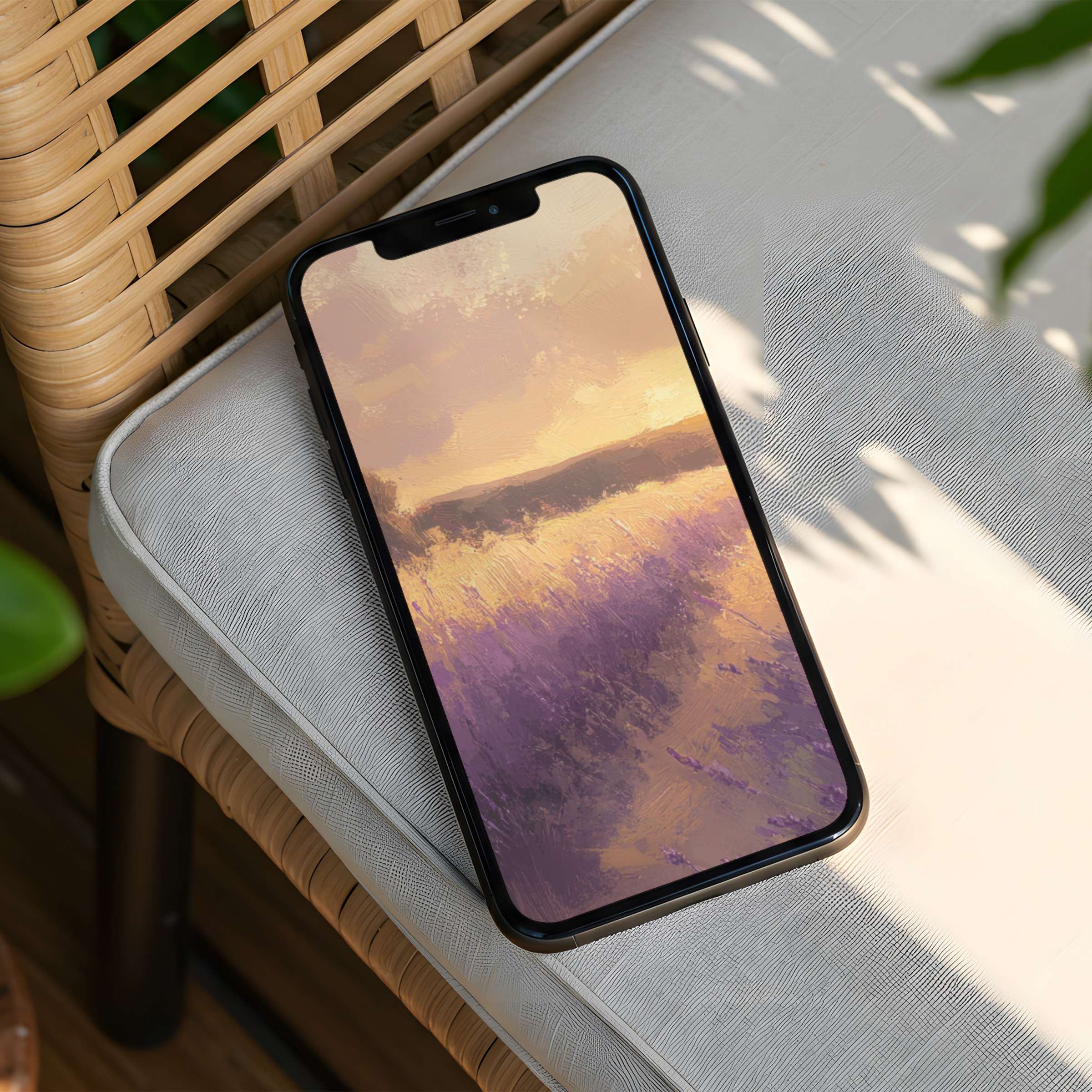 Warm pastel landscape iPhone background evokes calm inspiration blending effortlessly into any phone screen with instant download elegance