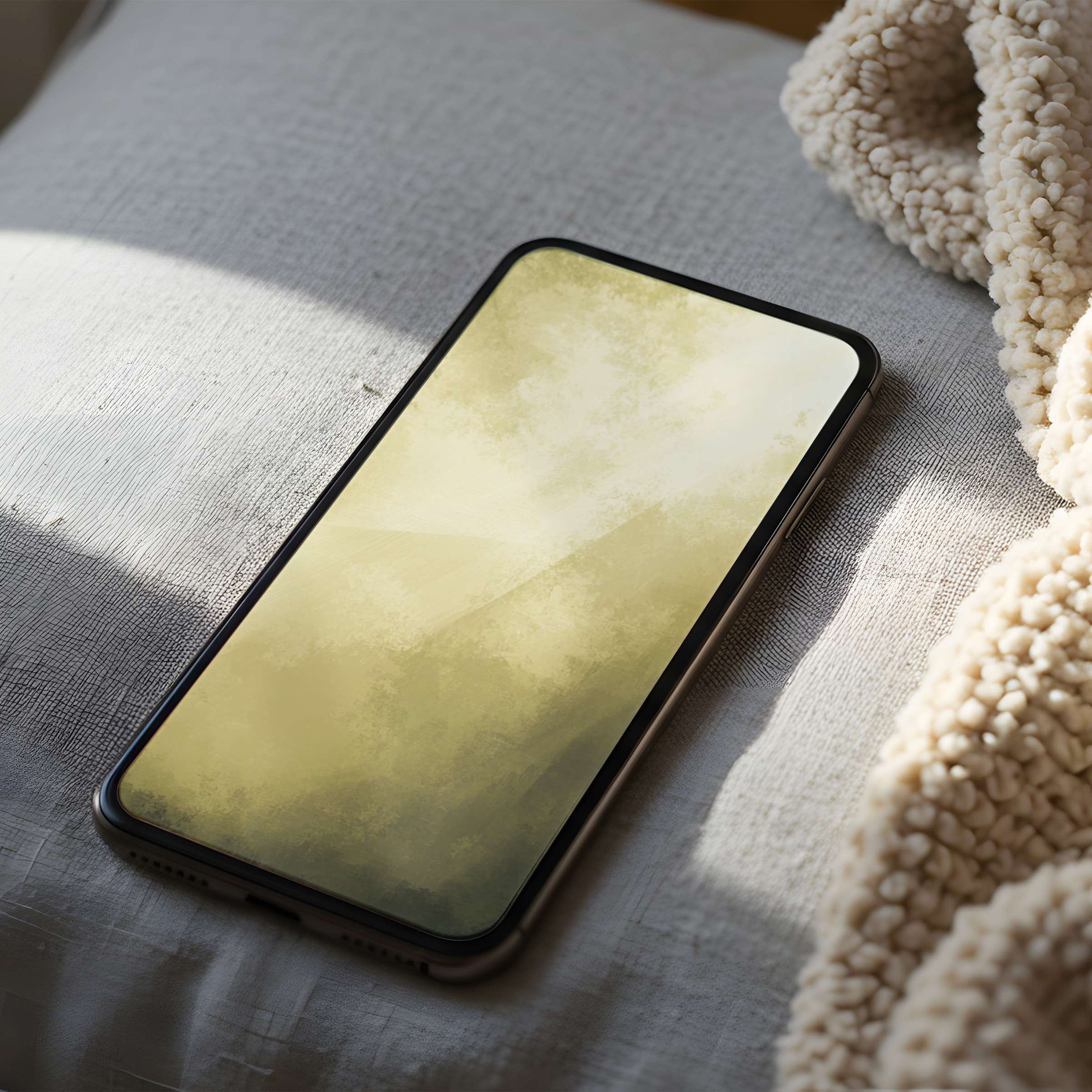 Elegant abstract phone wallpaper in soft beige hues offers a calm, high resolution download, perfect for iPhone and Android display