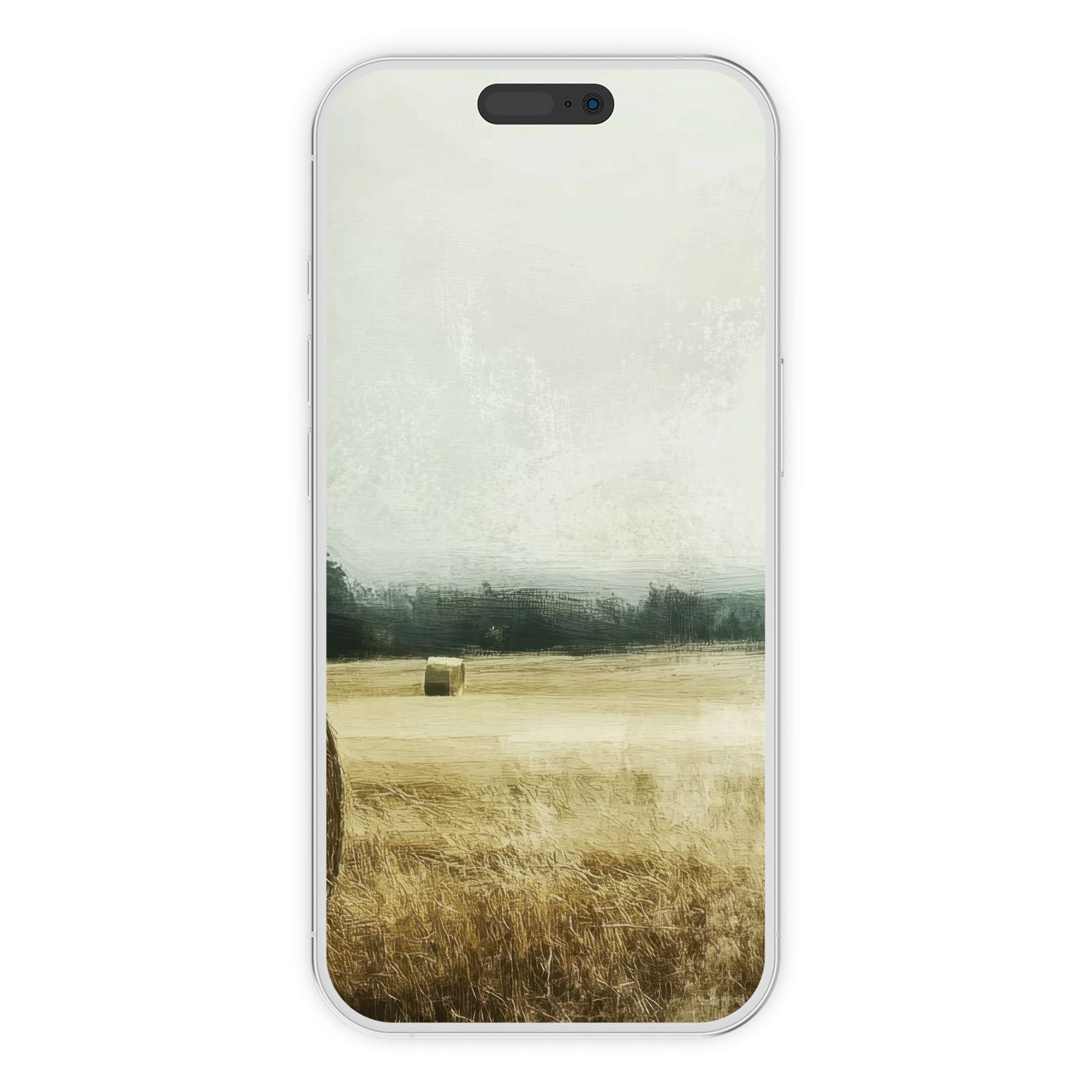 Calm, textured landscape iPhone wallpaper, digital download for a serene phone background, blending elegance with nature’s palette