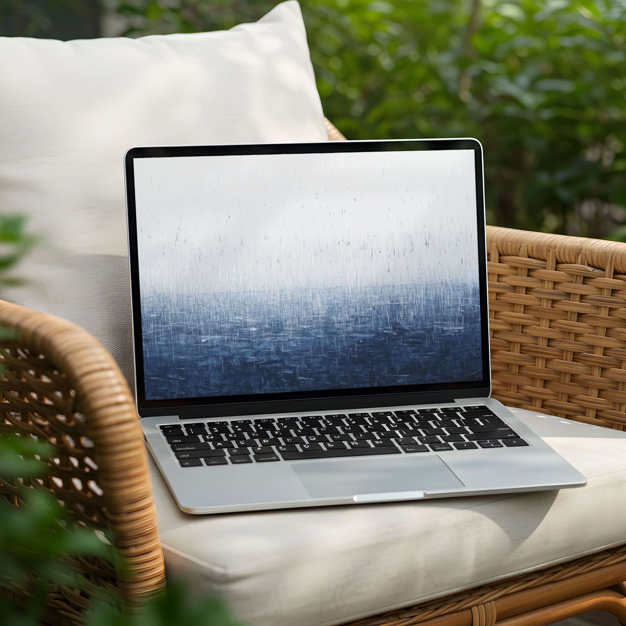 Serene rain-inspired desktop background for your PC or Laptop, perfect for instant download, fostering calm and mindful elegance