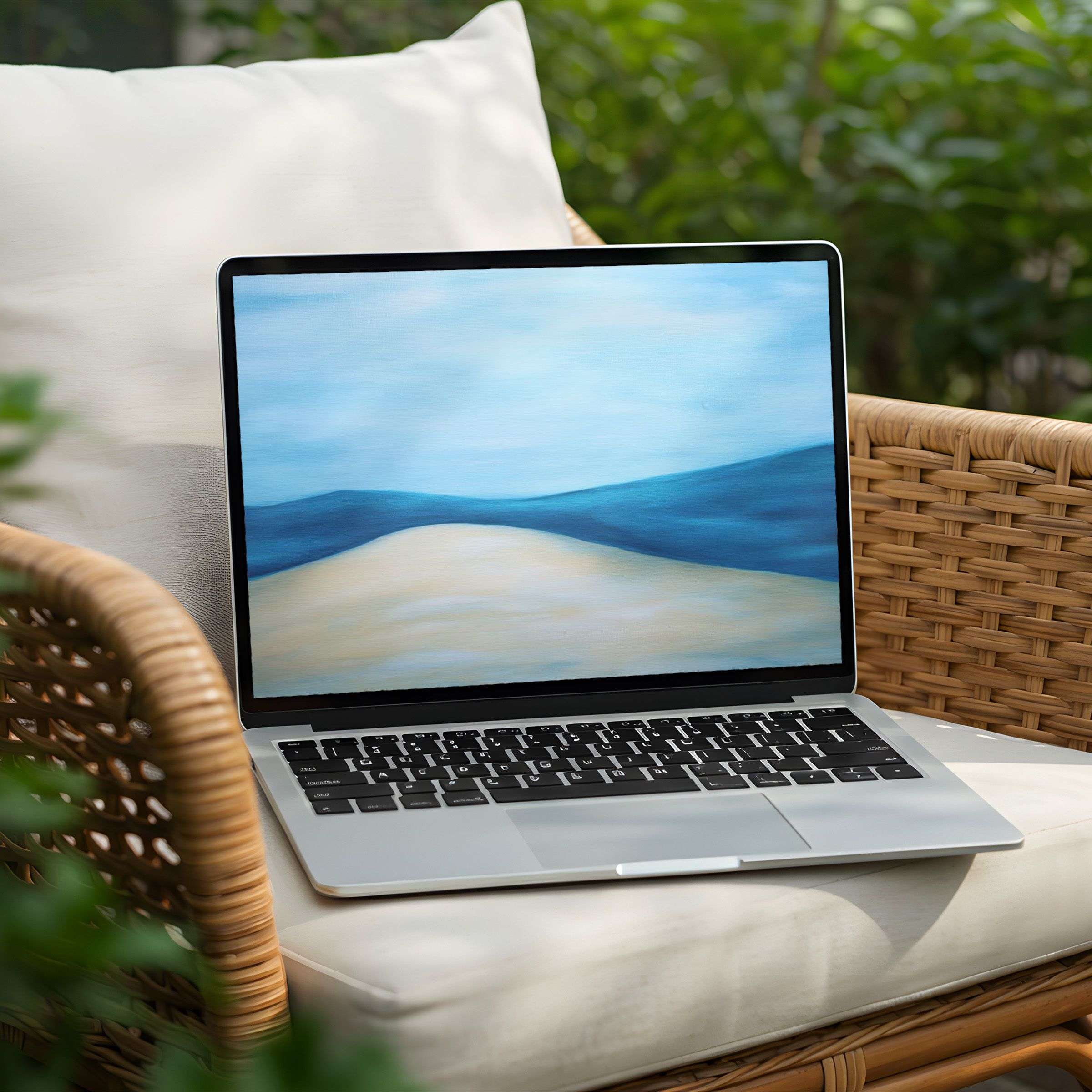 Elegant ocean-inspired desktop background for PC or Laptop, perfect for instant download, promoting calm and mindful inspiration