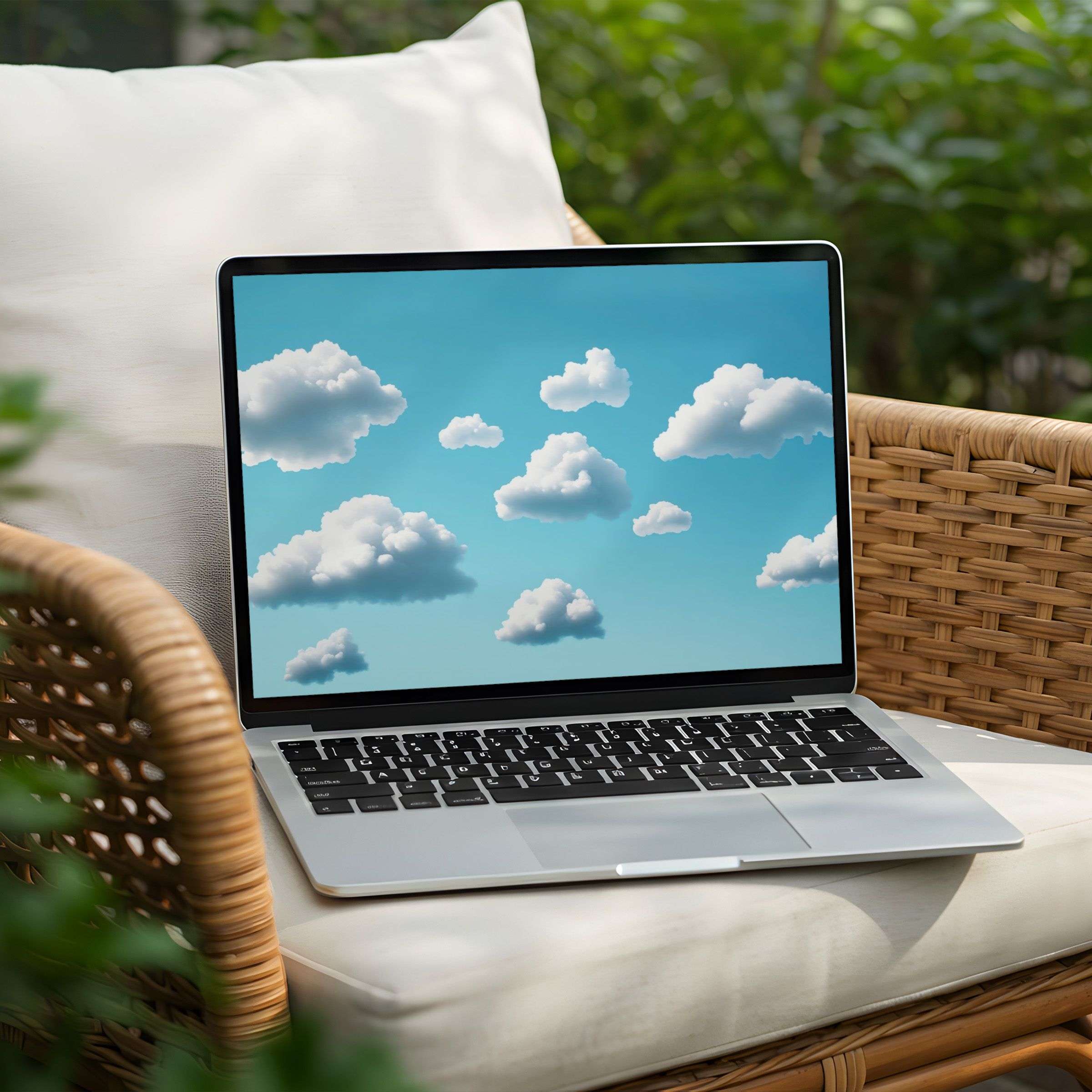 Elegant cloud-themed desktop background for PC and Laptop offers instant download for calm and mindful inspiration