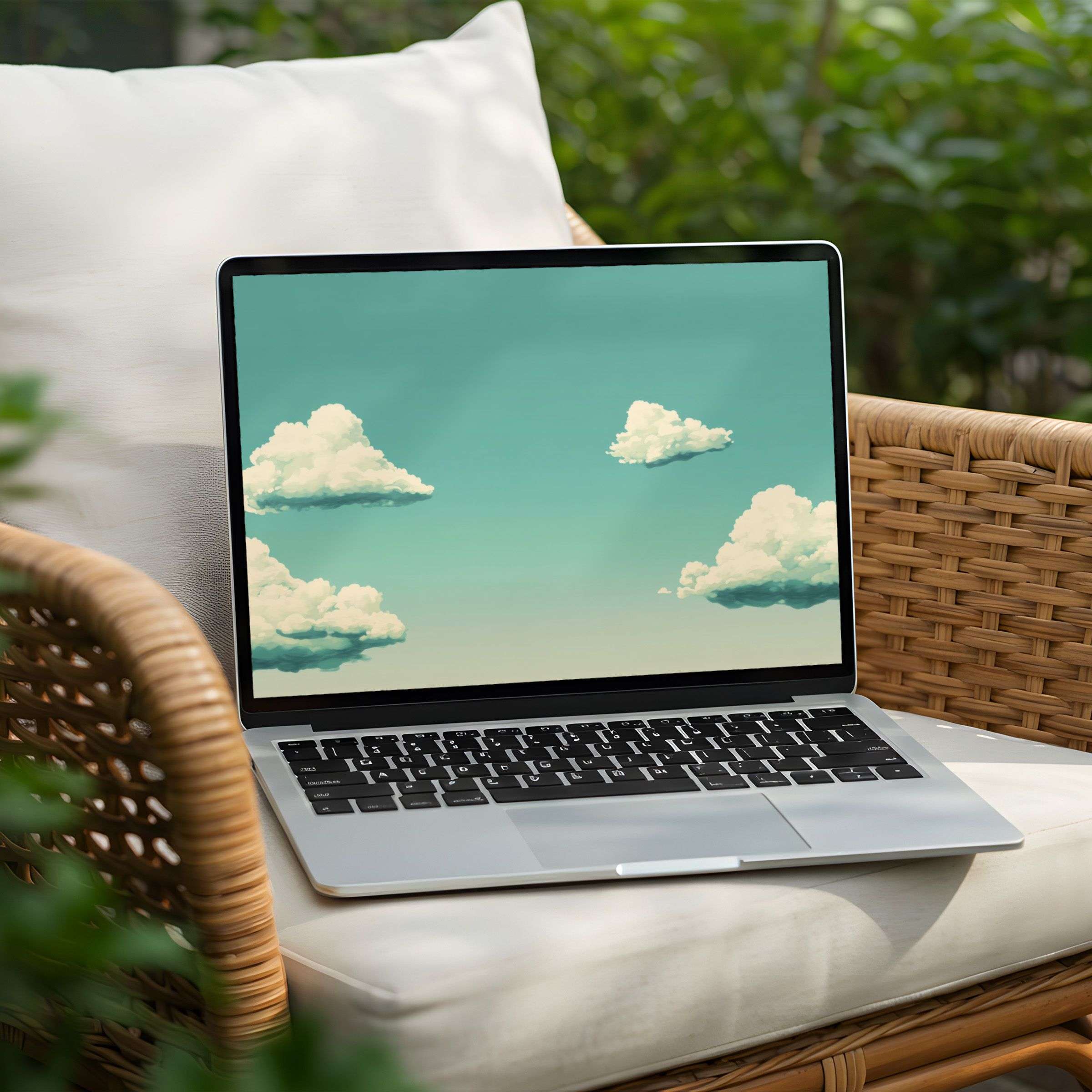 Elevate your PC or Laptop with a calming cloud desktop background available for instant download for a touch of serenity
