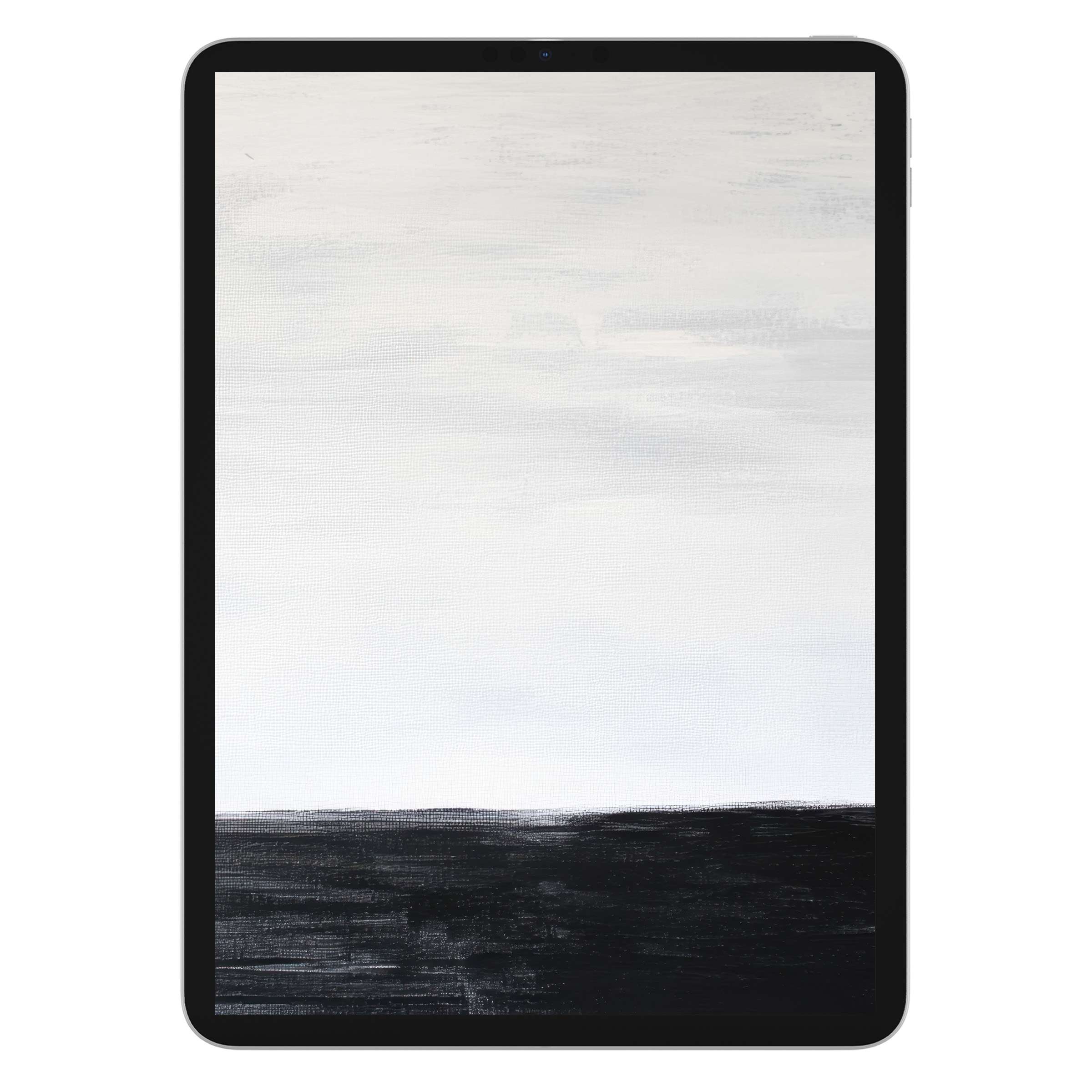 Minimalist iPad wallpaper with serene gray tones and textured elegance, perfect digital download for tablet background enhancing tranquility