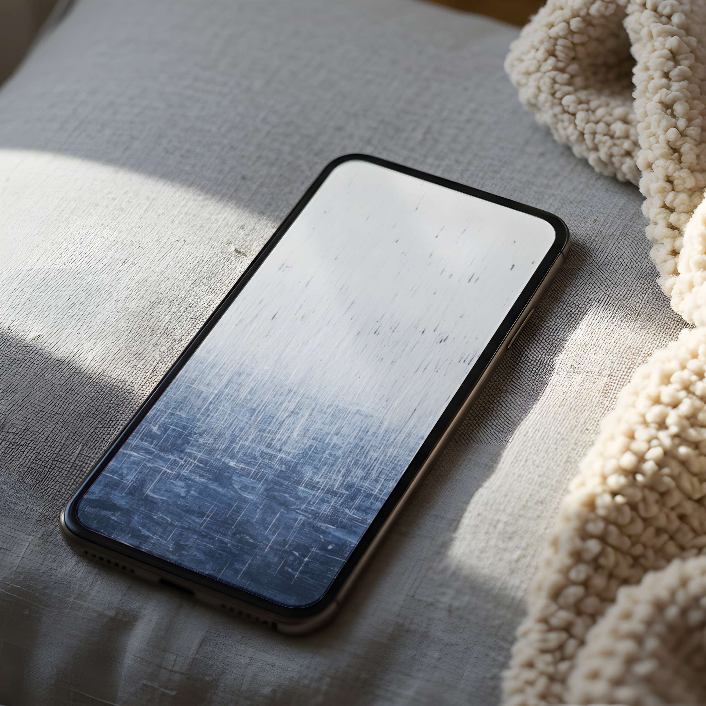 Elegant phone wallpaper featuring a serene blue gradient in high resolution, perfect for iPhone and Android, elevating your digital space