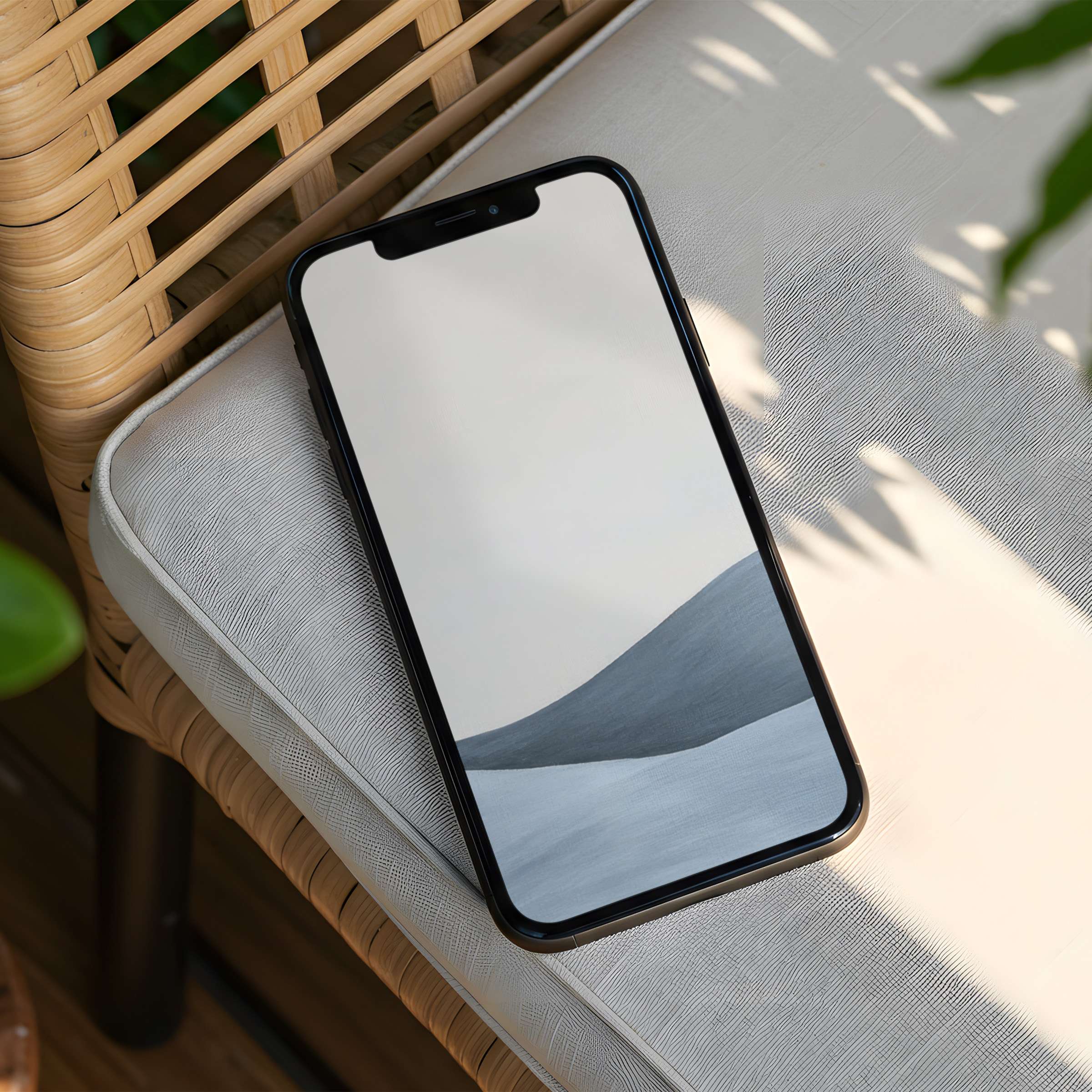 Elegant abstract iPhone background in soothing gray tones for instant download embracing calm and inspiration for your phone