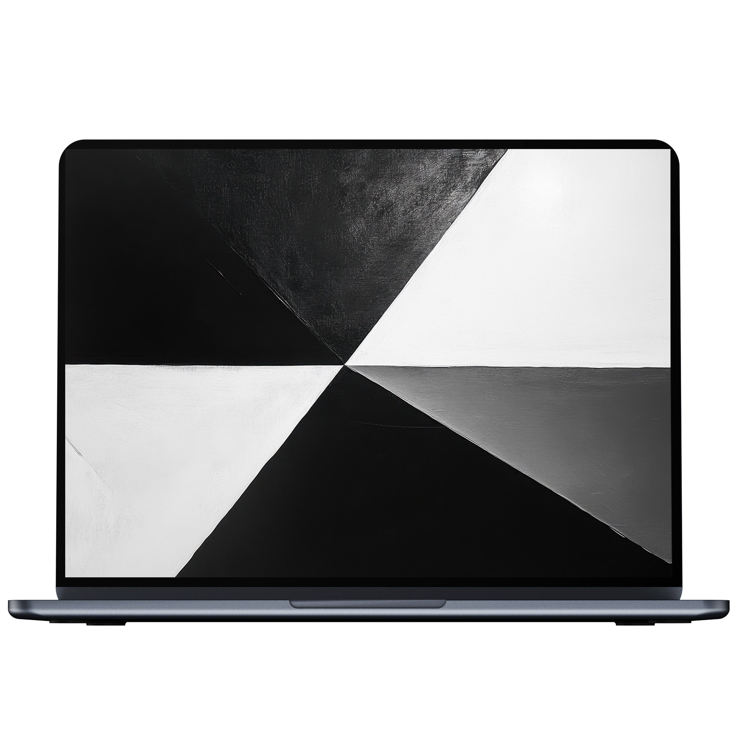 Elegant modern desktop wallpaper with black and white geometric textures for pc and laptop digital download boosts calm inspiration