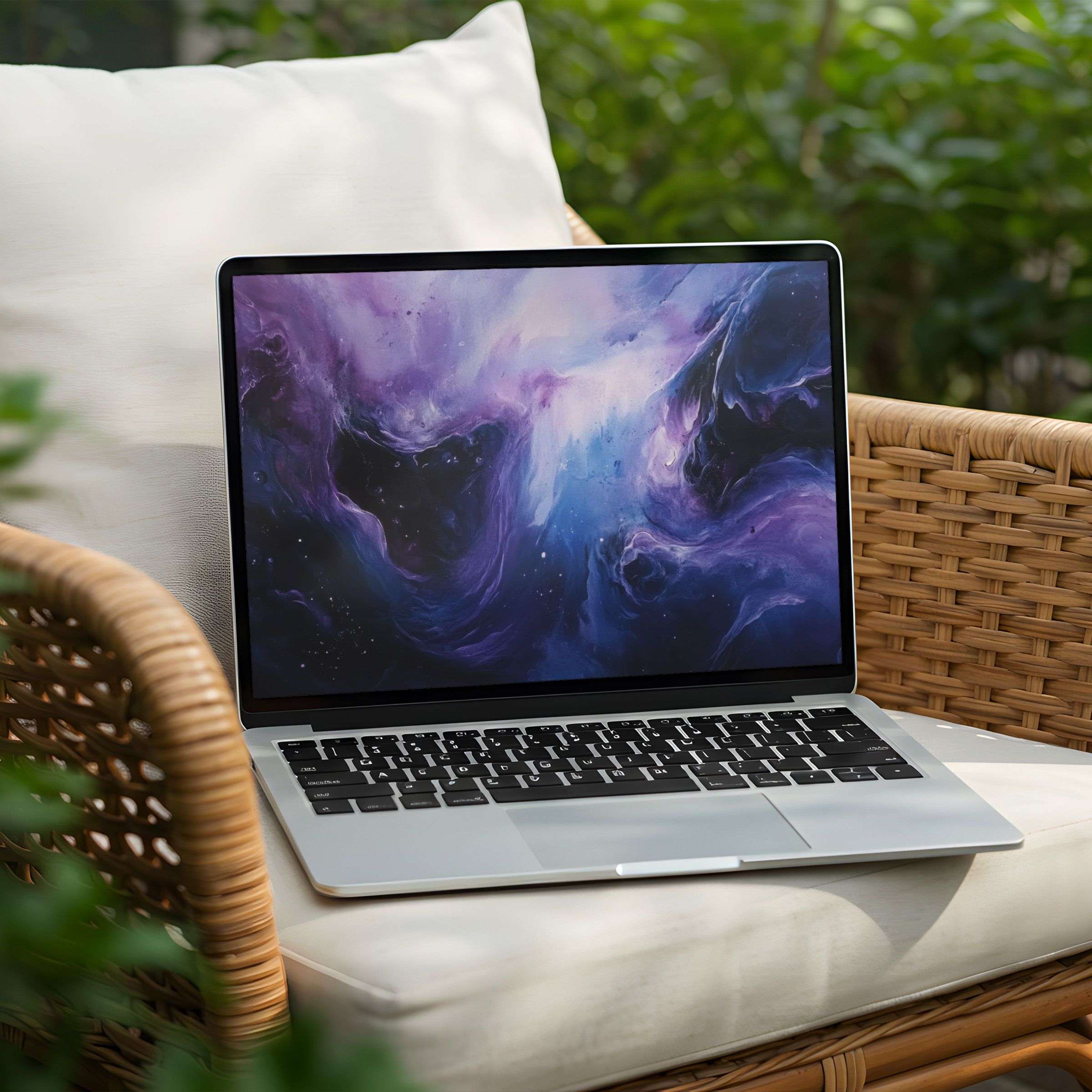 Inspire mindfulness with a cosmic desktop background for PC or Laptop instant download serene and elegant digital art design