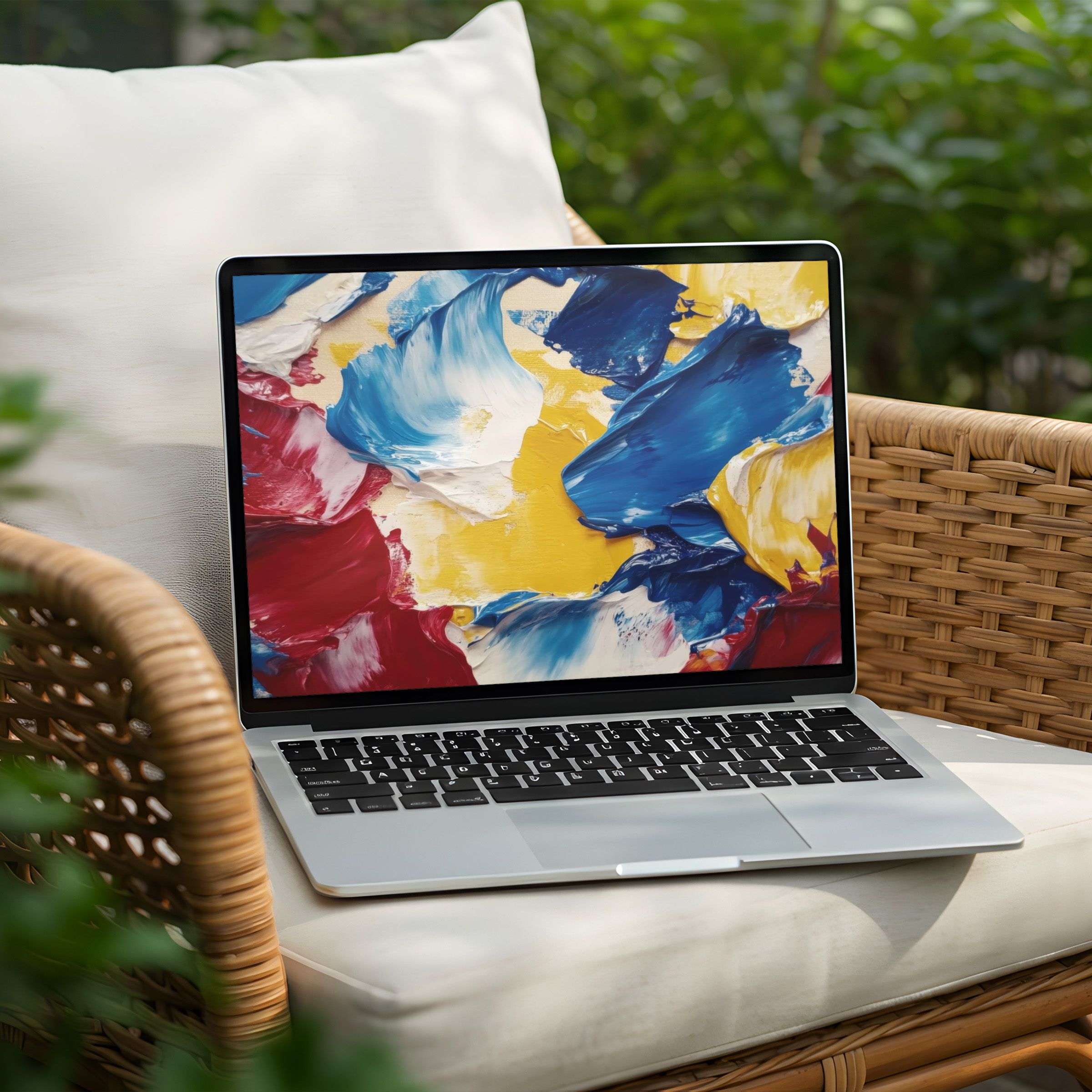 Vibrant abstract desktop background for instant download on PC or Laptop inspires elegance and mindfulness in digital art