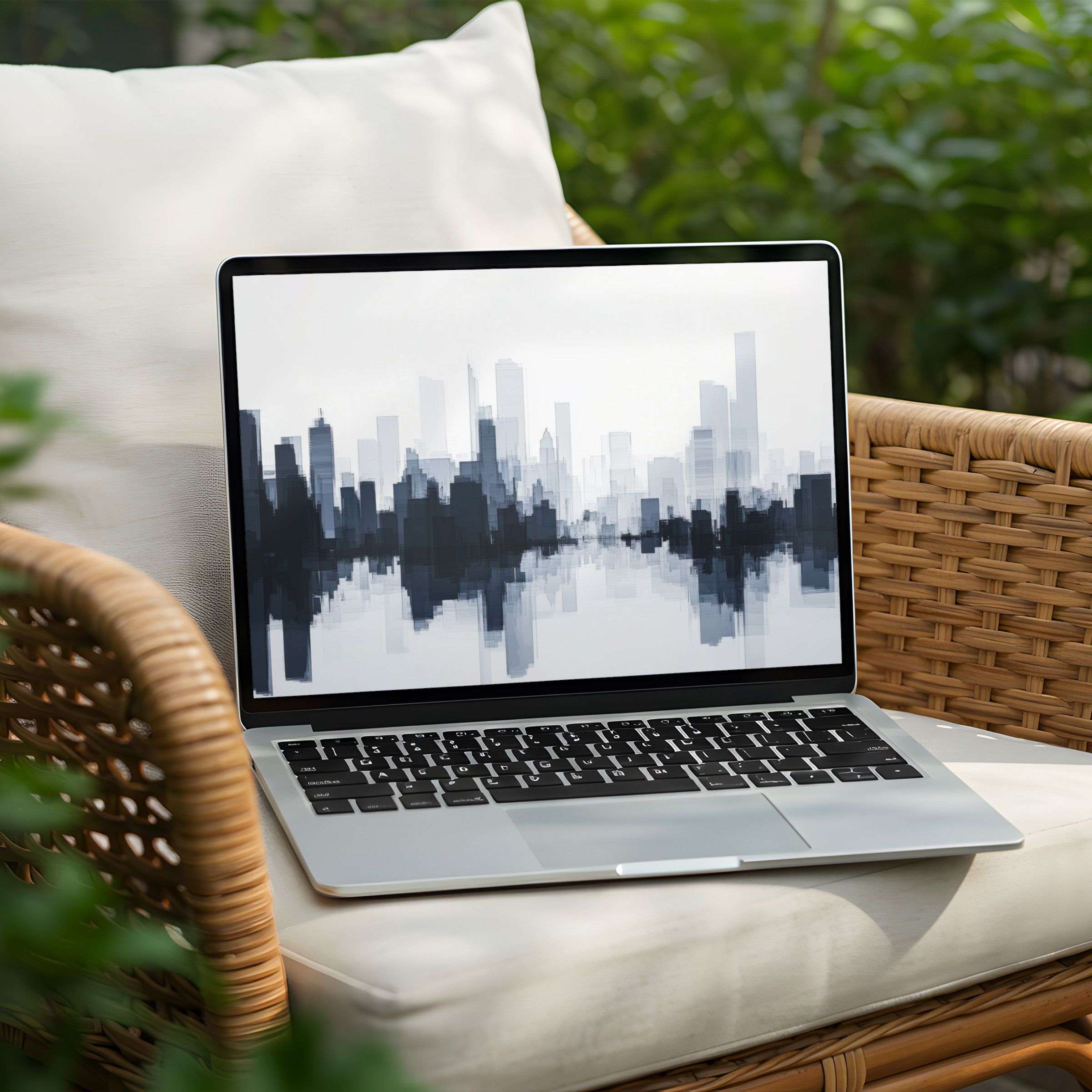 Elegant cityscape desktop background for PC and Laptop instant download offering calm inspiration for design-conscious users