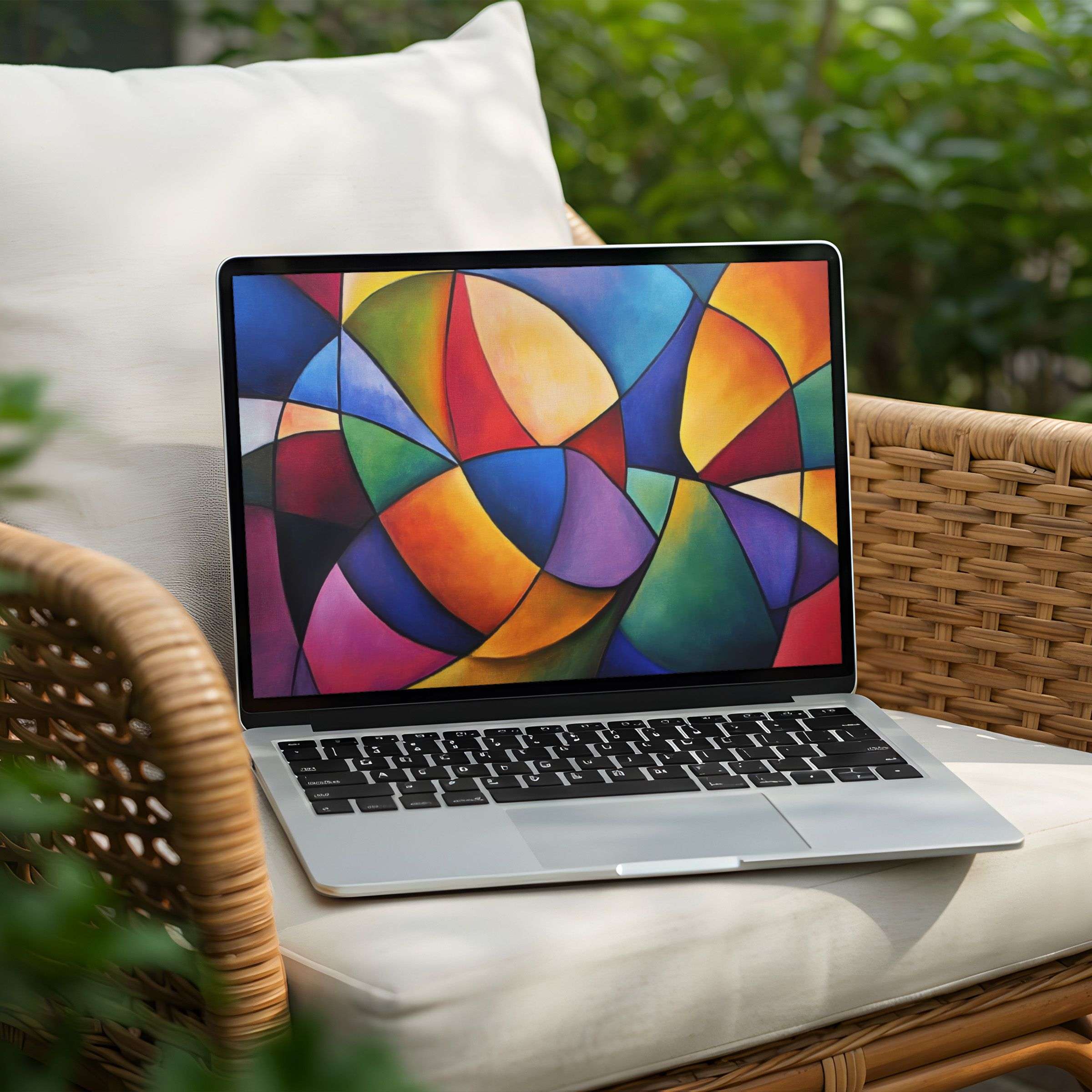 Colorful abstract art for your PC or Laptop desktop background instant download to inspire elegance and mindfulness