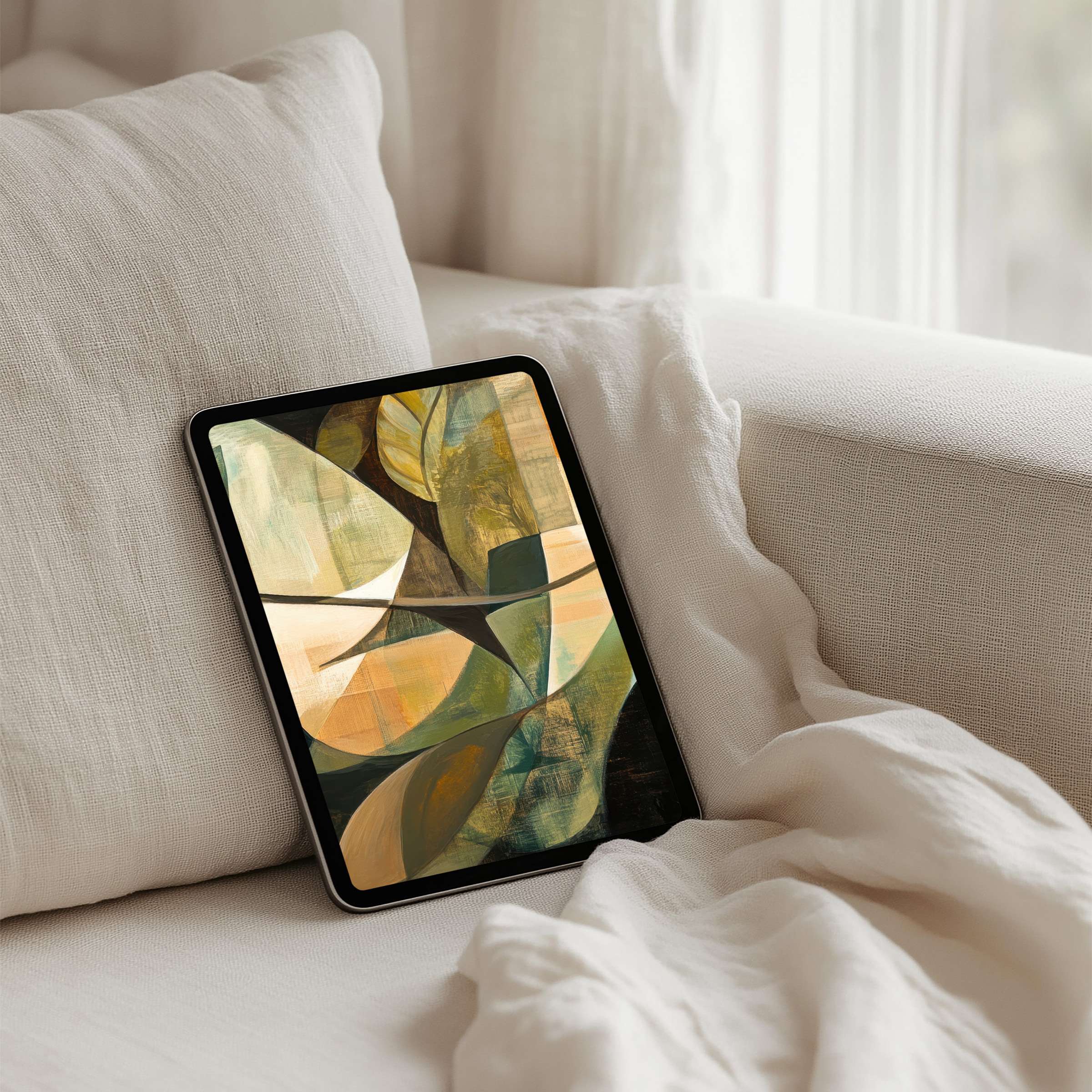 Elegant abstract art brings calm inspiration to your iPad background, perfect for instant download on any tablet device