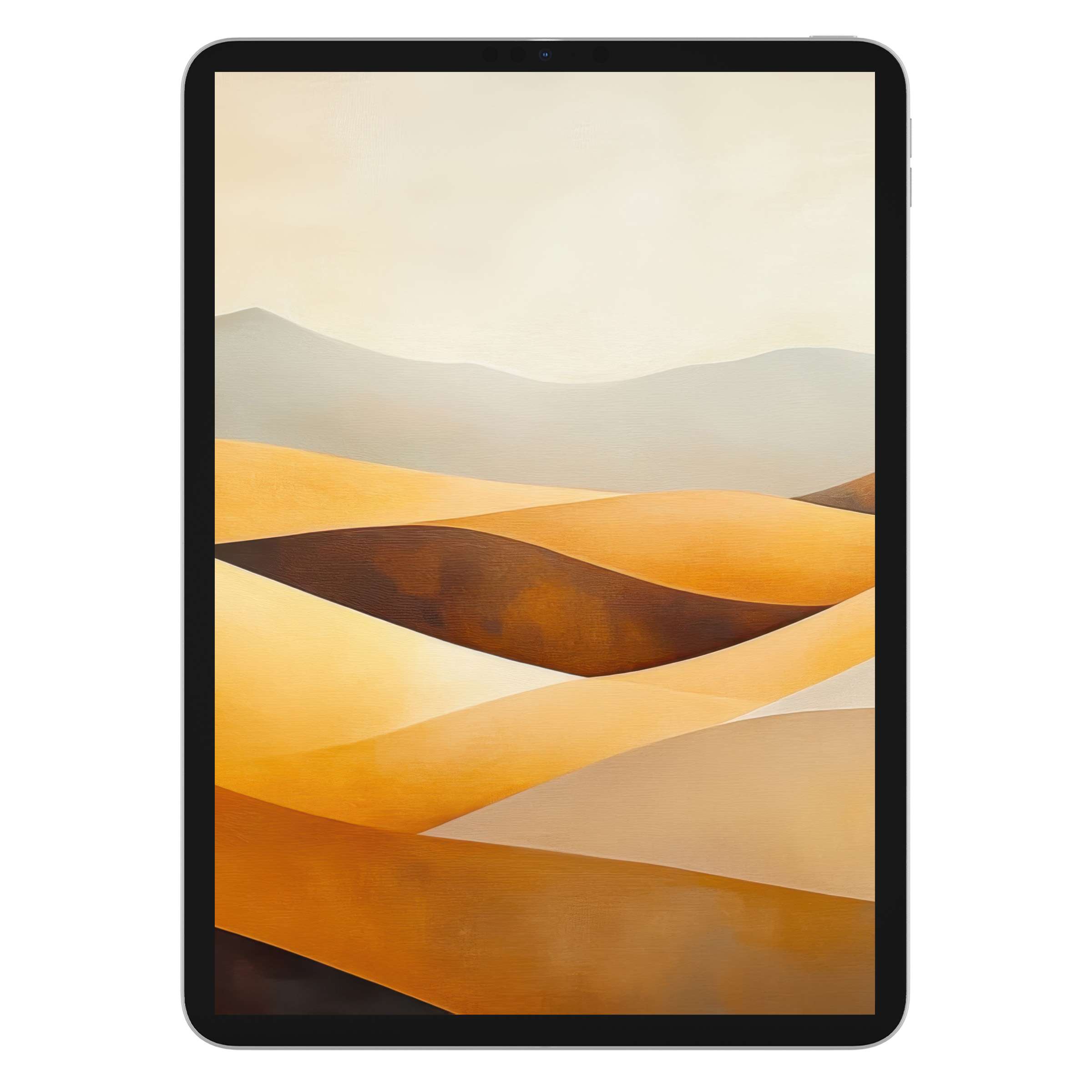 Modern iPad wallpaper with warm desert waves and soft hues creating a calming tablet background available as a digital download