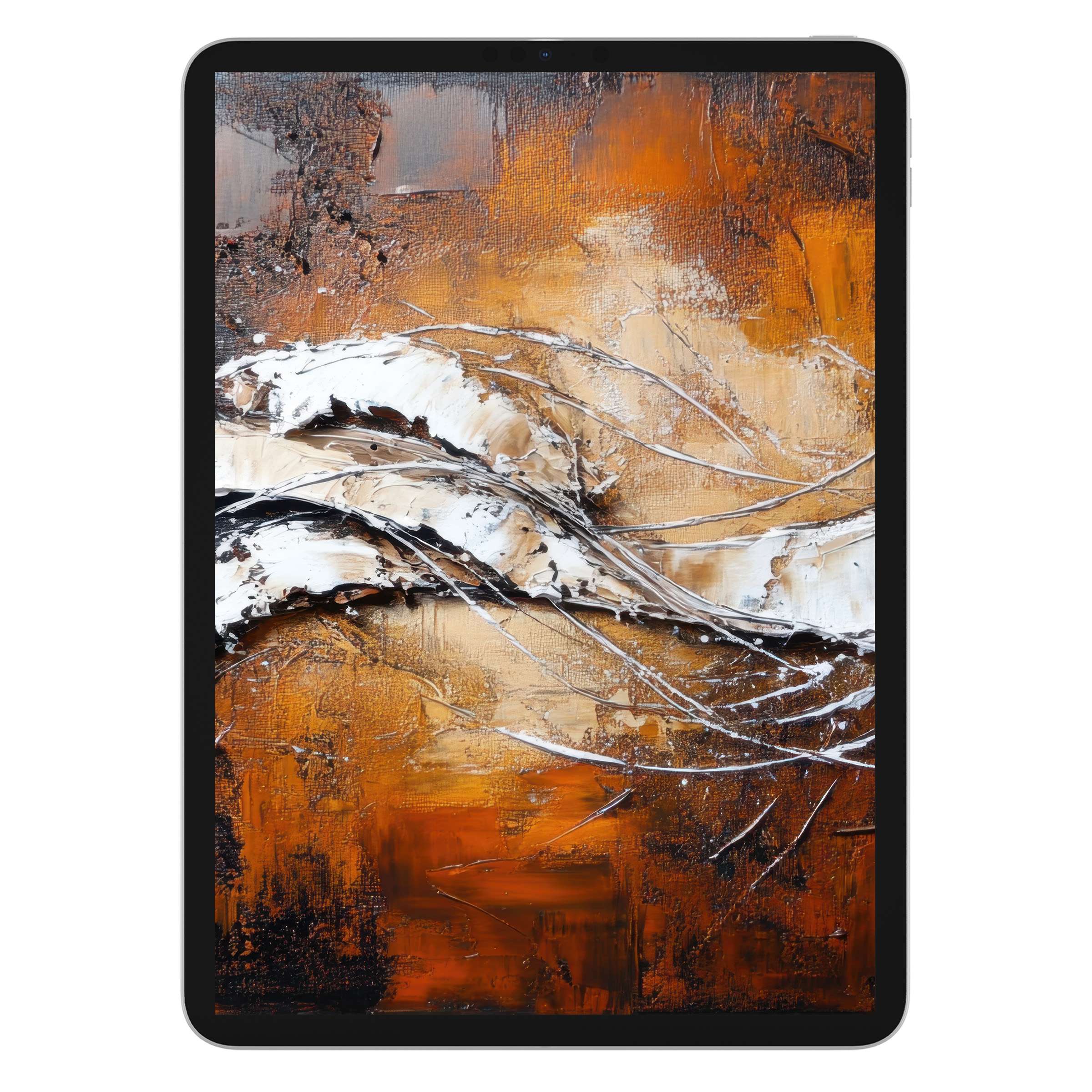 Abstract earth tones in a modern iPad wallpaper create a serene digital download background, perfect for Android tablets and more