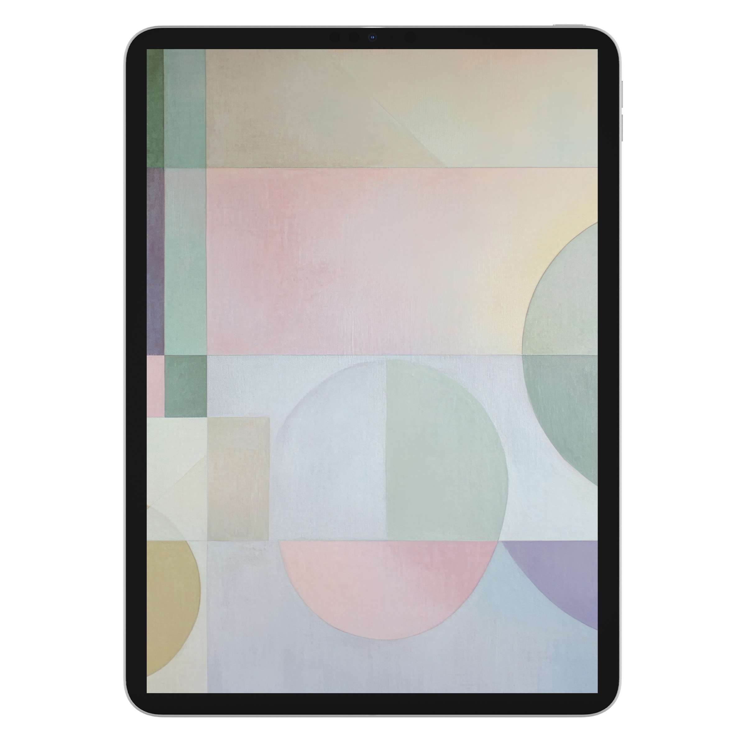 Elegant abstract modern iPad wallpaper in soft pastels creates a serene digital download background for tablet aesthetics and calmness