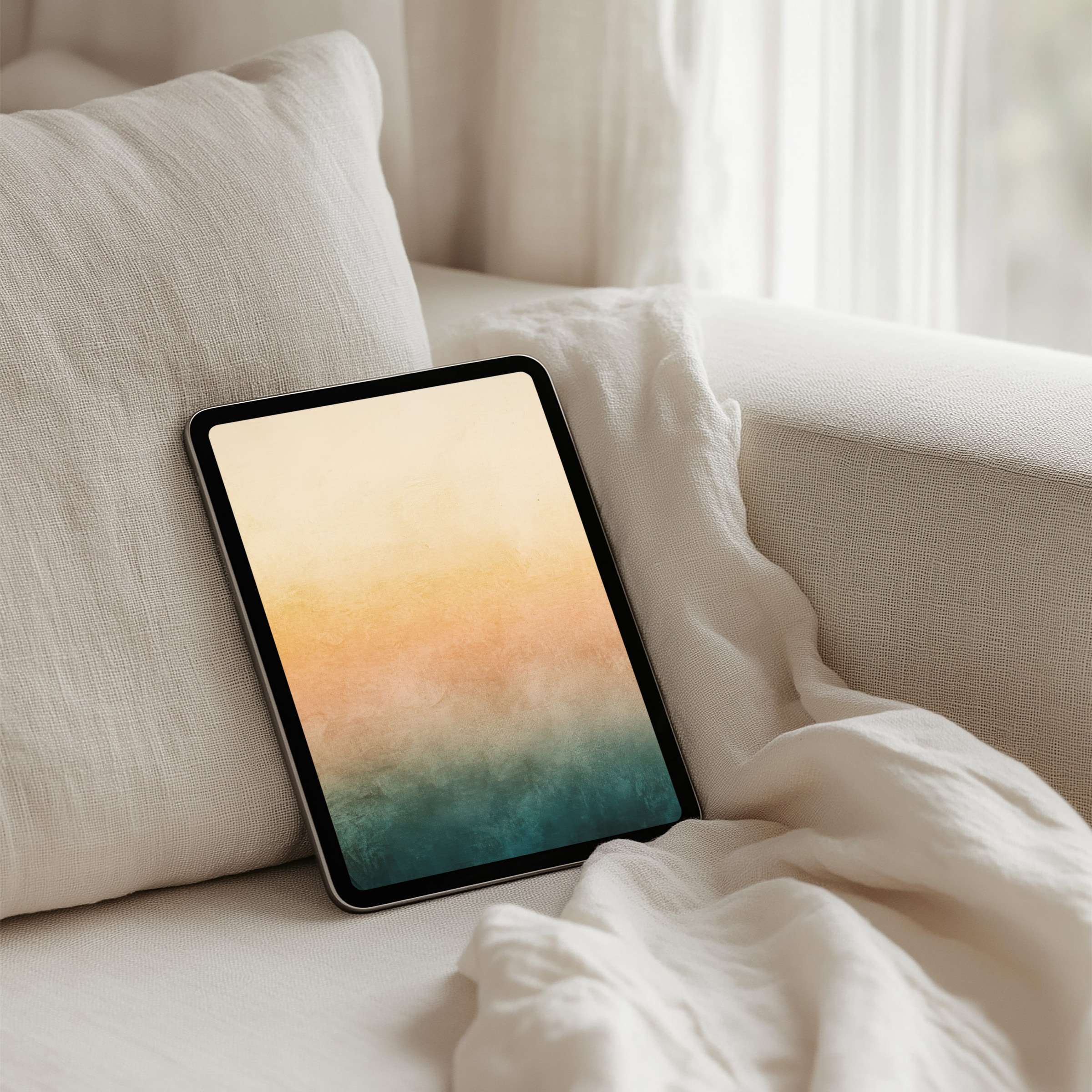 Elegant iPad background featuring calming gradient art, perfect for tablets, Samsung, Android, with instant download for mindfulness