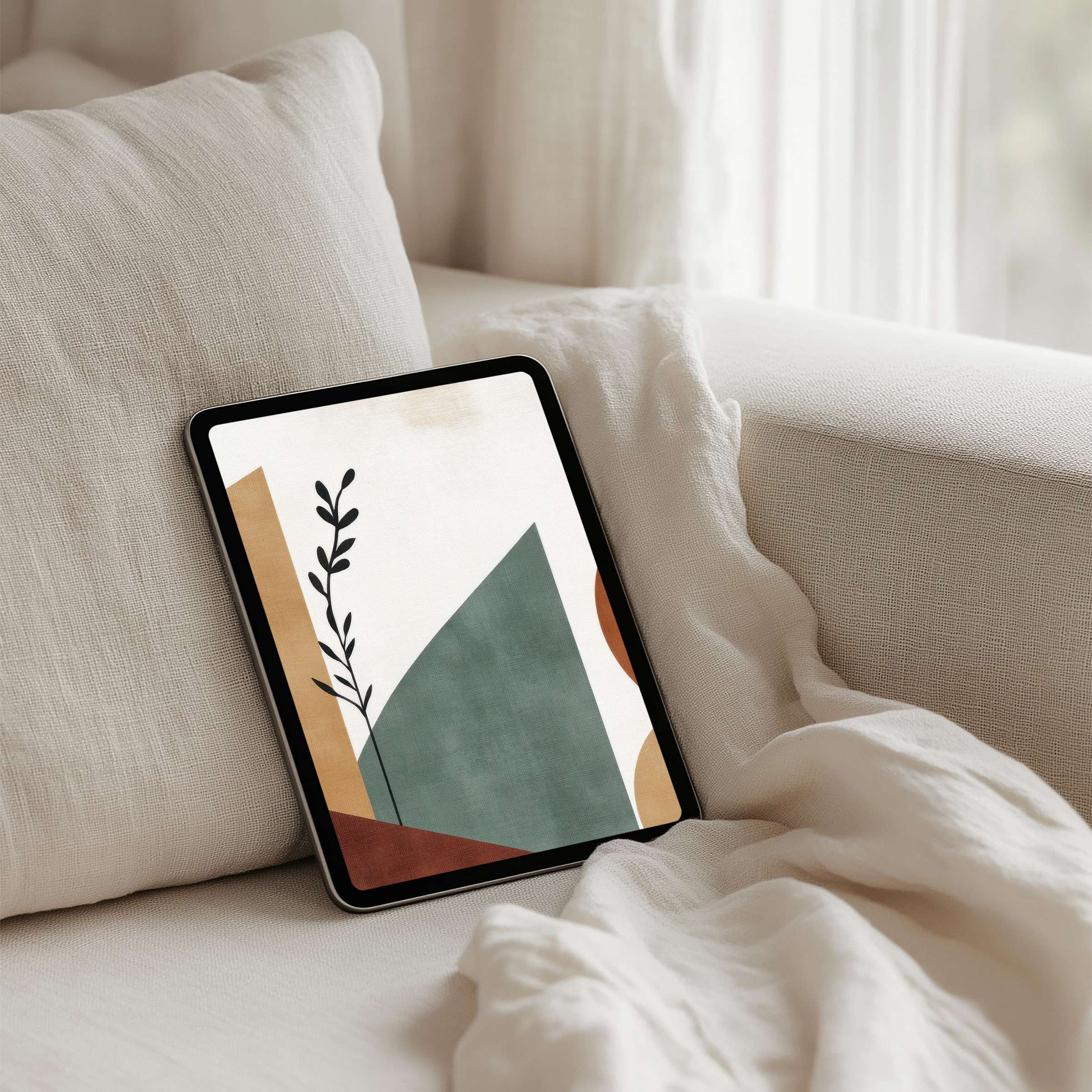 Elegant abstract iPad background for instant download featuring calming earth tones perfect for any tablet inspiring mindfulness