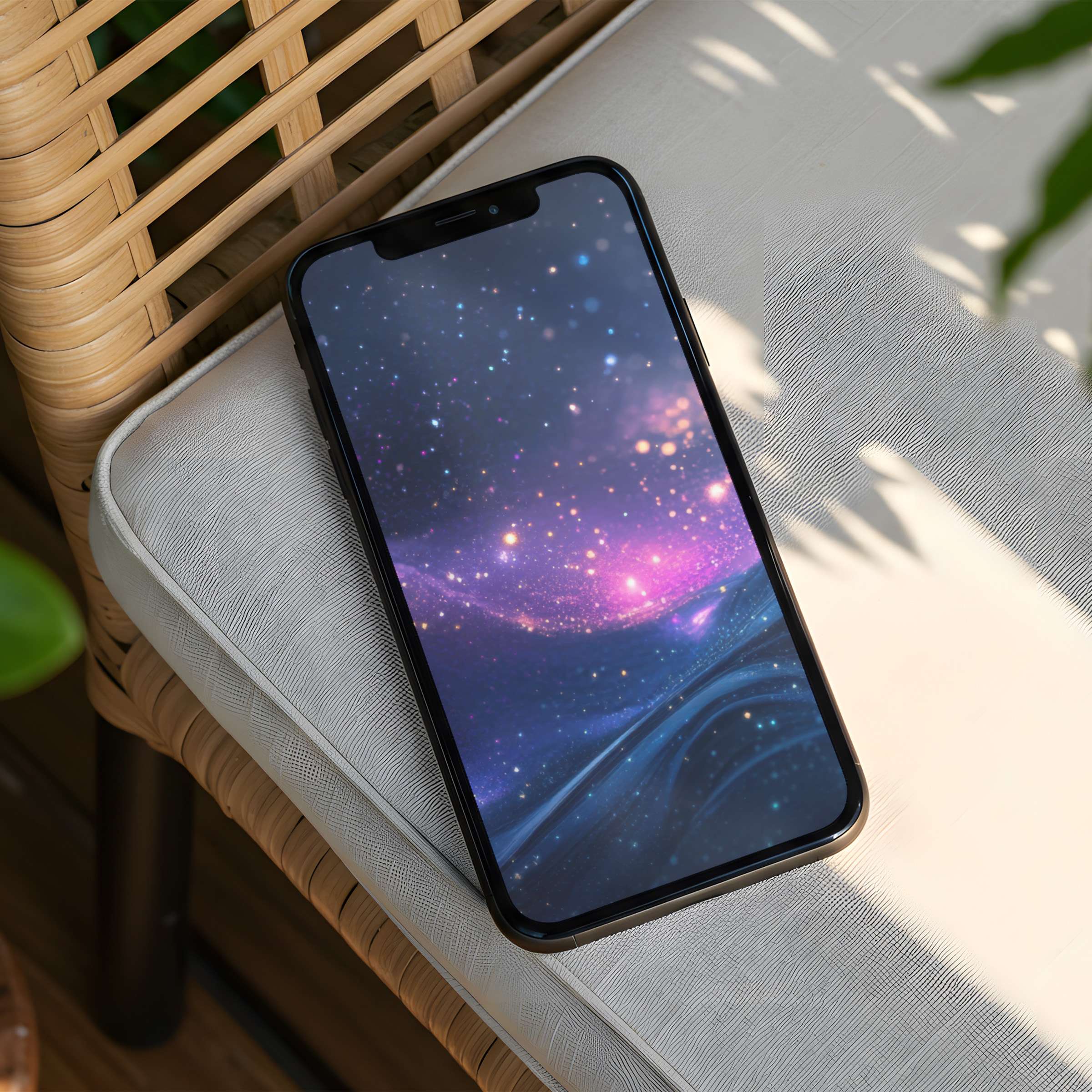 Download this stunning galaxy-inspired iPhone background for instant download and elevate your phone's elegance and mindfulness