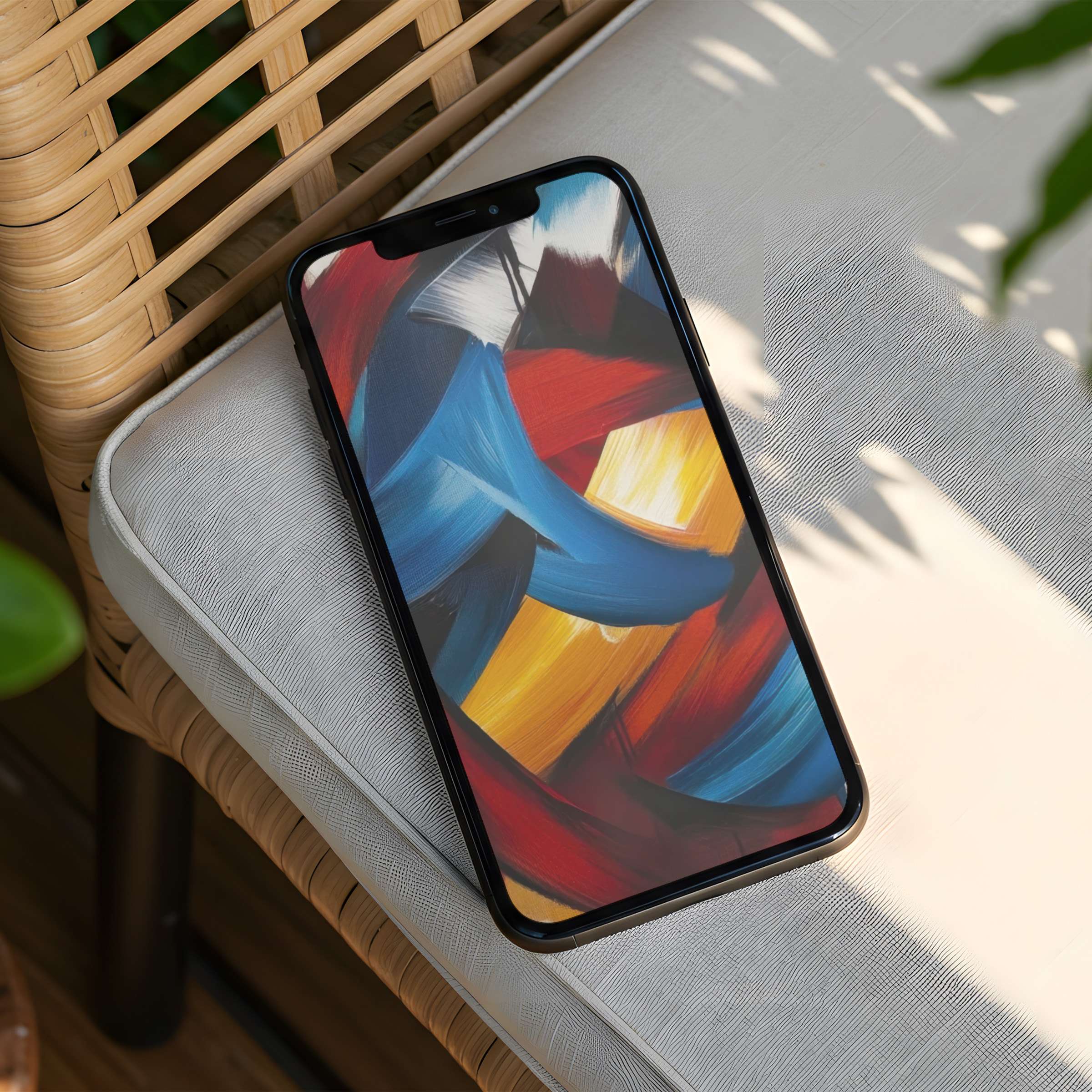 Colorful abstract iPhone background offering instant download for phone elegance and calm inspiration in any serene setting