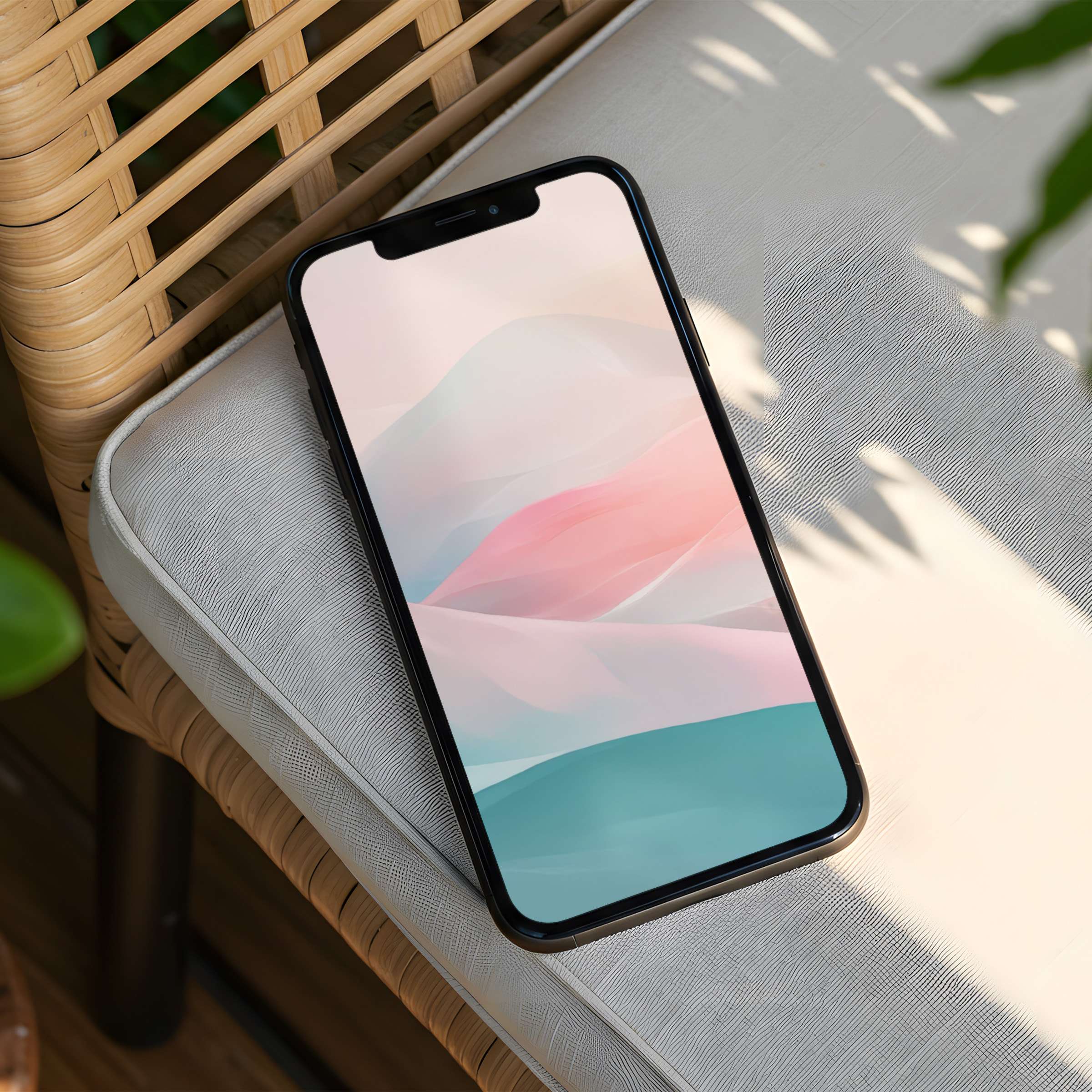 Serene pastel waves create an inspiring iPhone background for instant download bringing calm elegance to any phone with Android fit