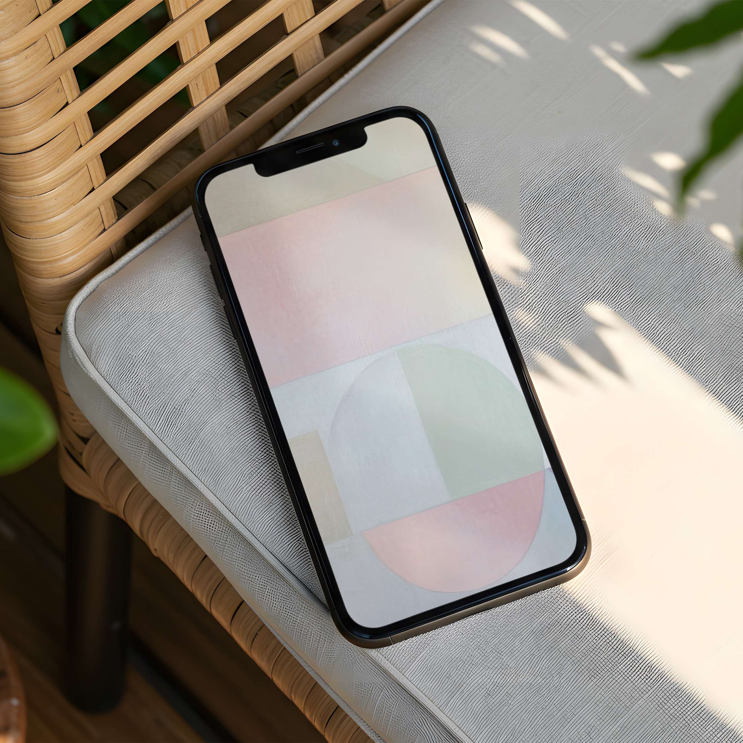 Elegant pastel abstract iPhone background offers calm, sustainable aesthetics and inspiration for your phone with instant download access